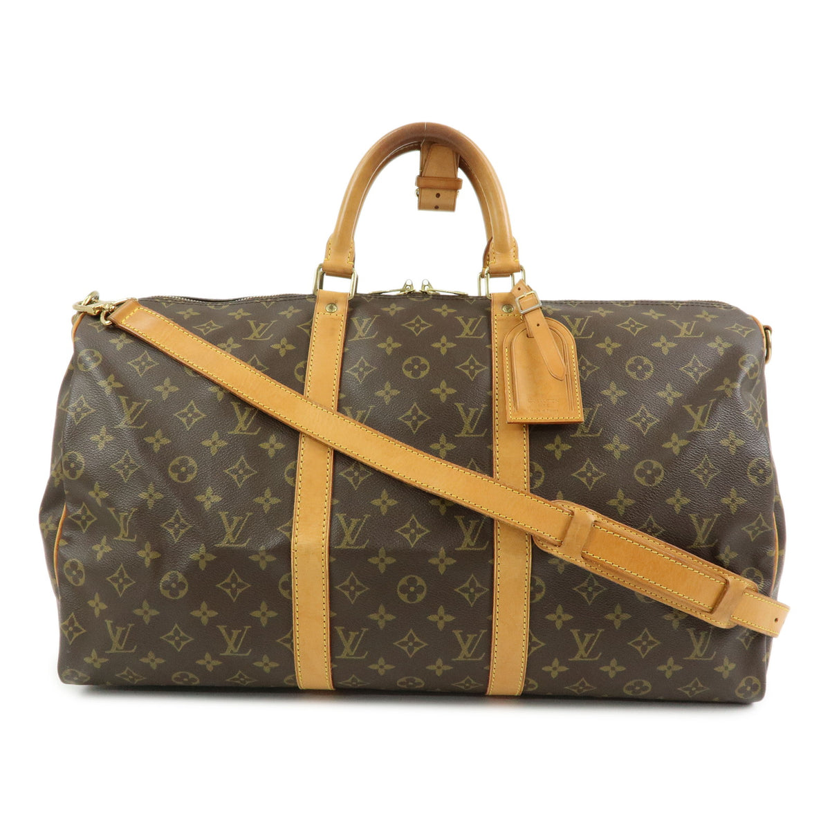 Louis Vuitton Monogram Keep All Bandouliere 50 Boston Bag M41416