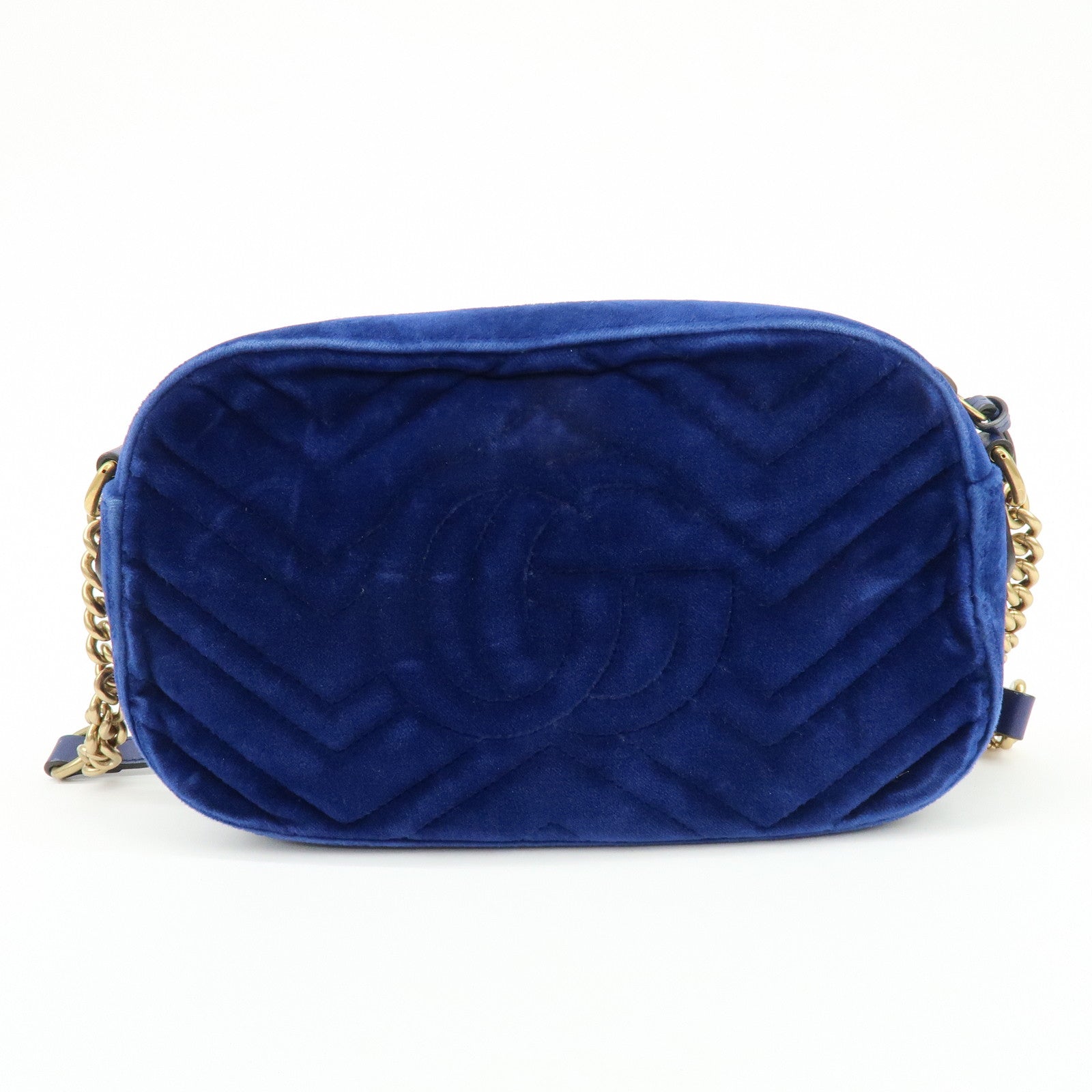 GUCCI GG Marmont  Double G Velvet Shoulder Bag Crossbody Bag 447632
