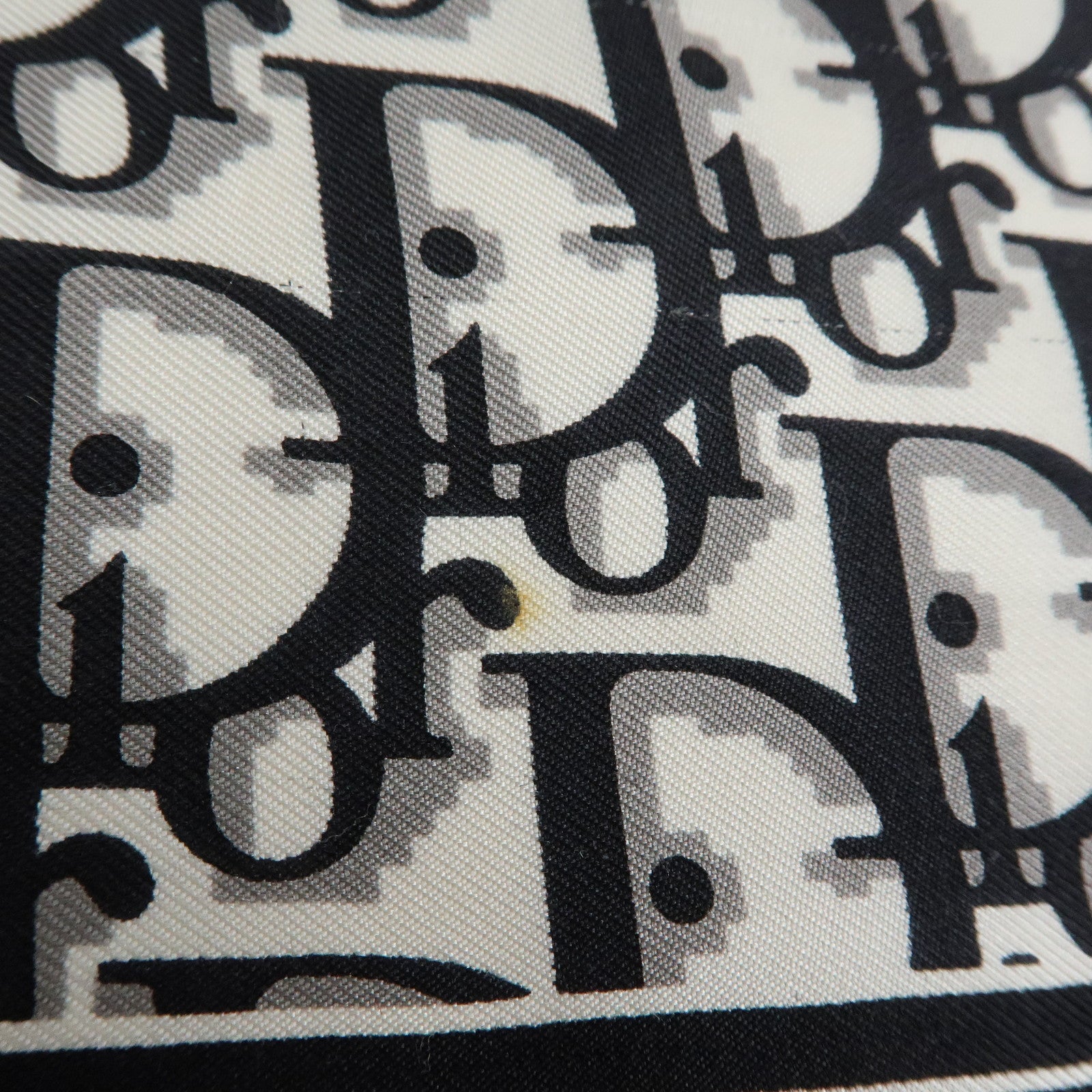 Christian Dior Trotter Silk 100% Scarf Black White