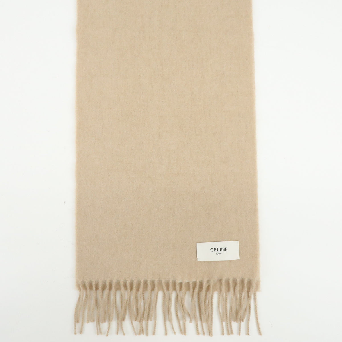 CELINE Cashmere 100% Scarf Stole Natural