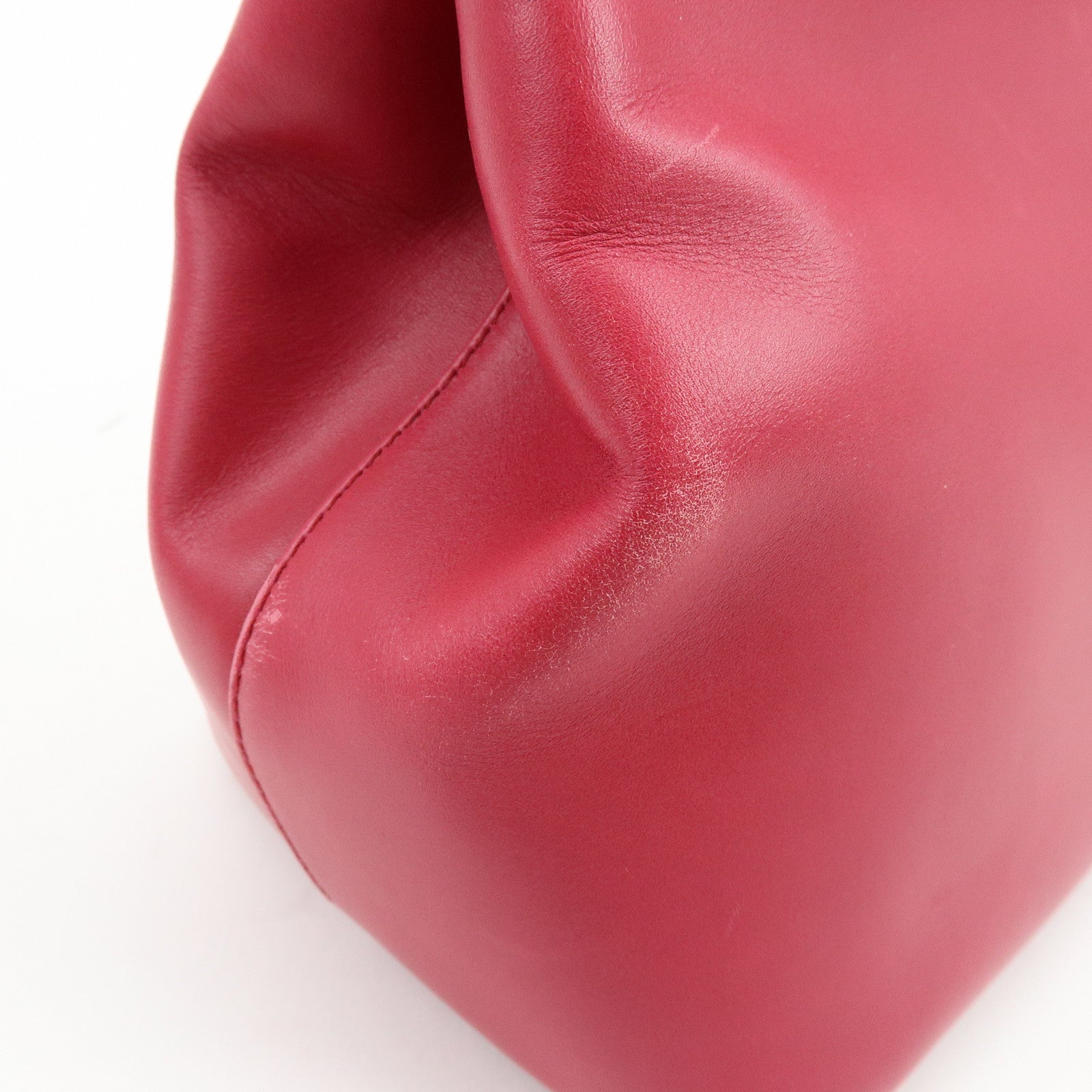 BVLGARI Isabella Rossellini Leather 2Way Bag Hand Bag Magenta