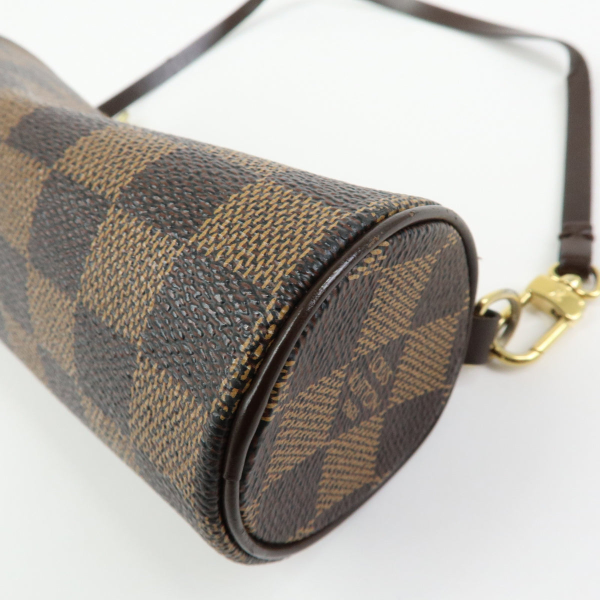 Louis Vuitton Damier Canvas Leather Mini Pouch for Papillon Bag Brown