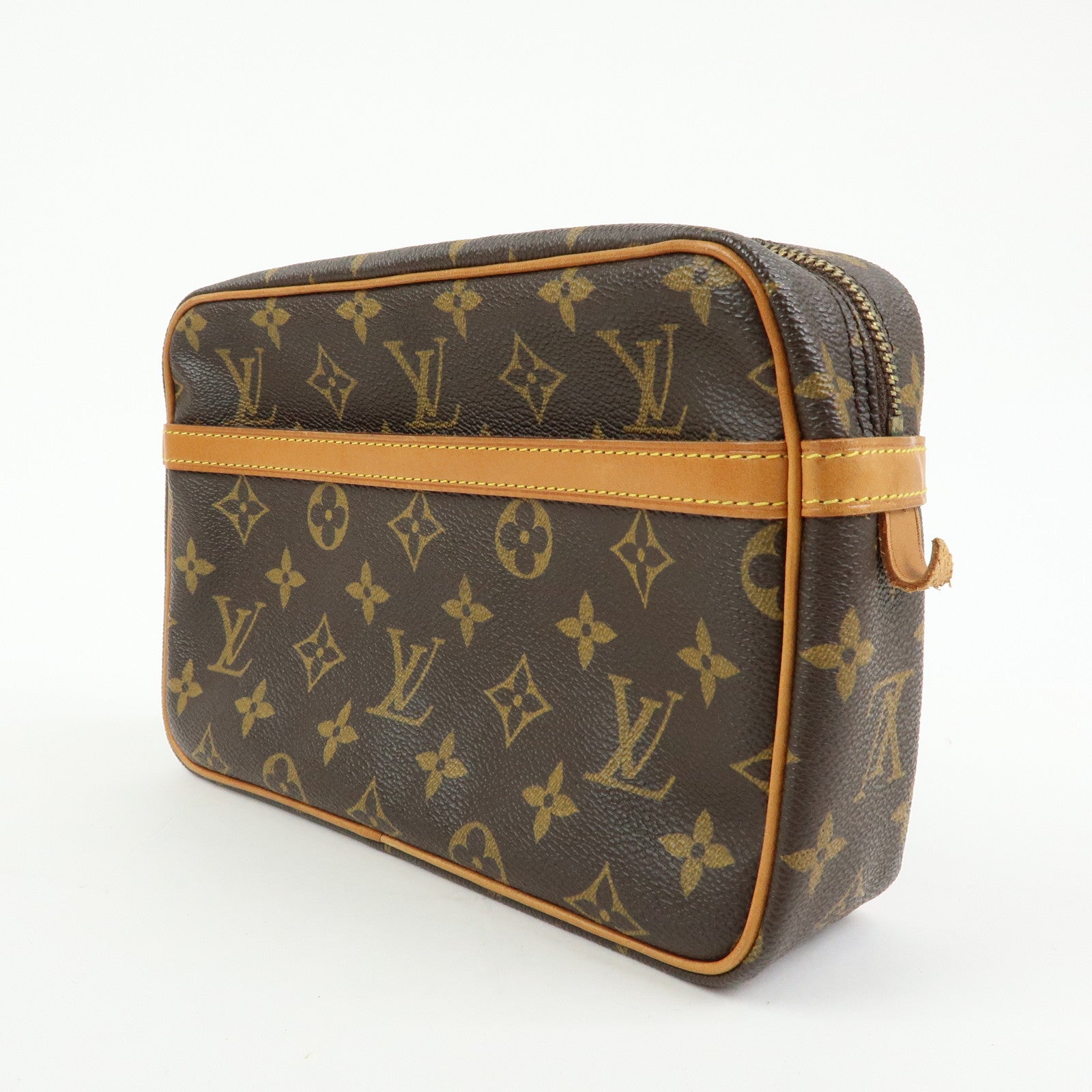 Louis Vuitton Monogram Compiegne 23 Pouch Clutch Bag Brown M51845
