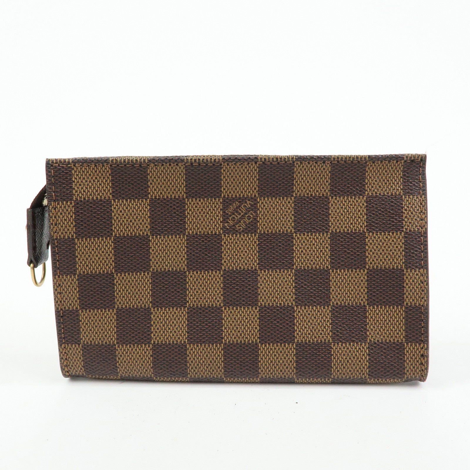 Louis Vuitton Damier Ebene Canvas Leather Pouch for Marais Bag Brown