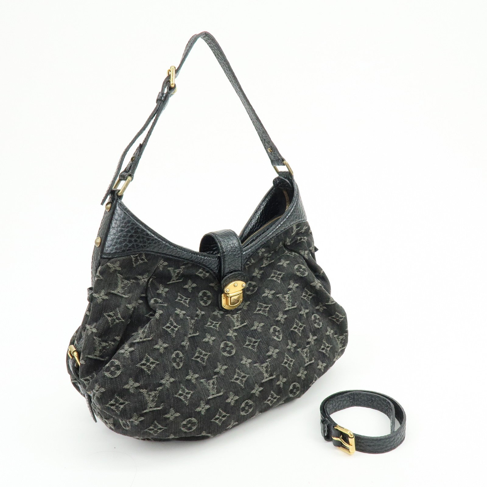 Louis Vuitton Monogram Denim XS Shoulder Crossbody Bag Noir M95608