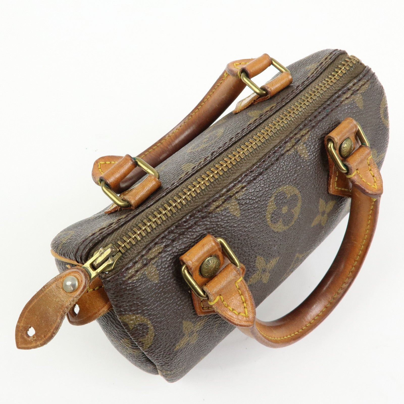 Louis Vuitton Monogram Canvas Mini Speedy Hand Bag & Strap M41534