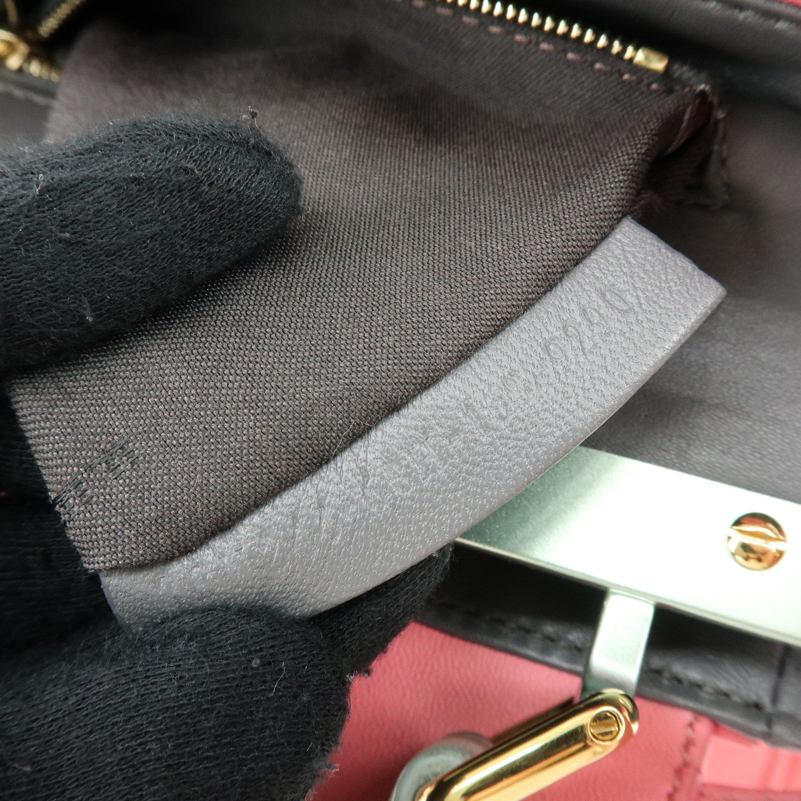 FENDI Peekaboo Mini Leather 2Way Shoulder Bag Hand Bag Pink 8BN244