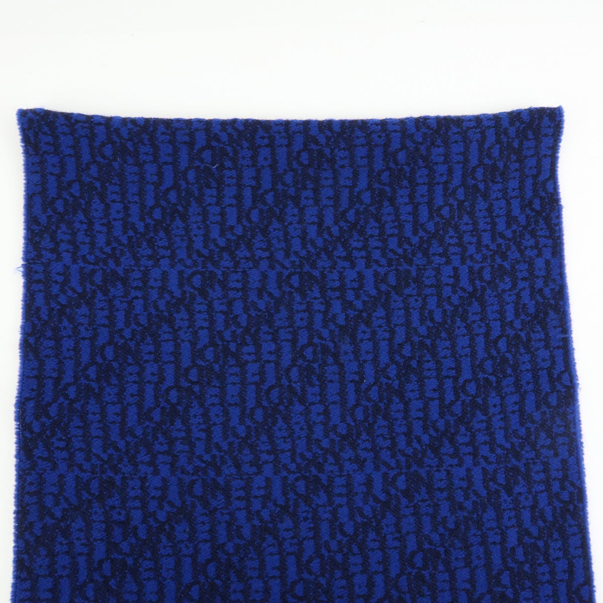 FENDI Zucca Lot of 2 Wool 100% Fringe Scarf Brown Blue