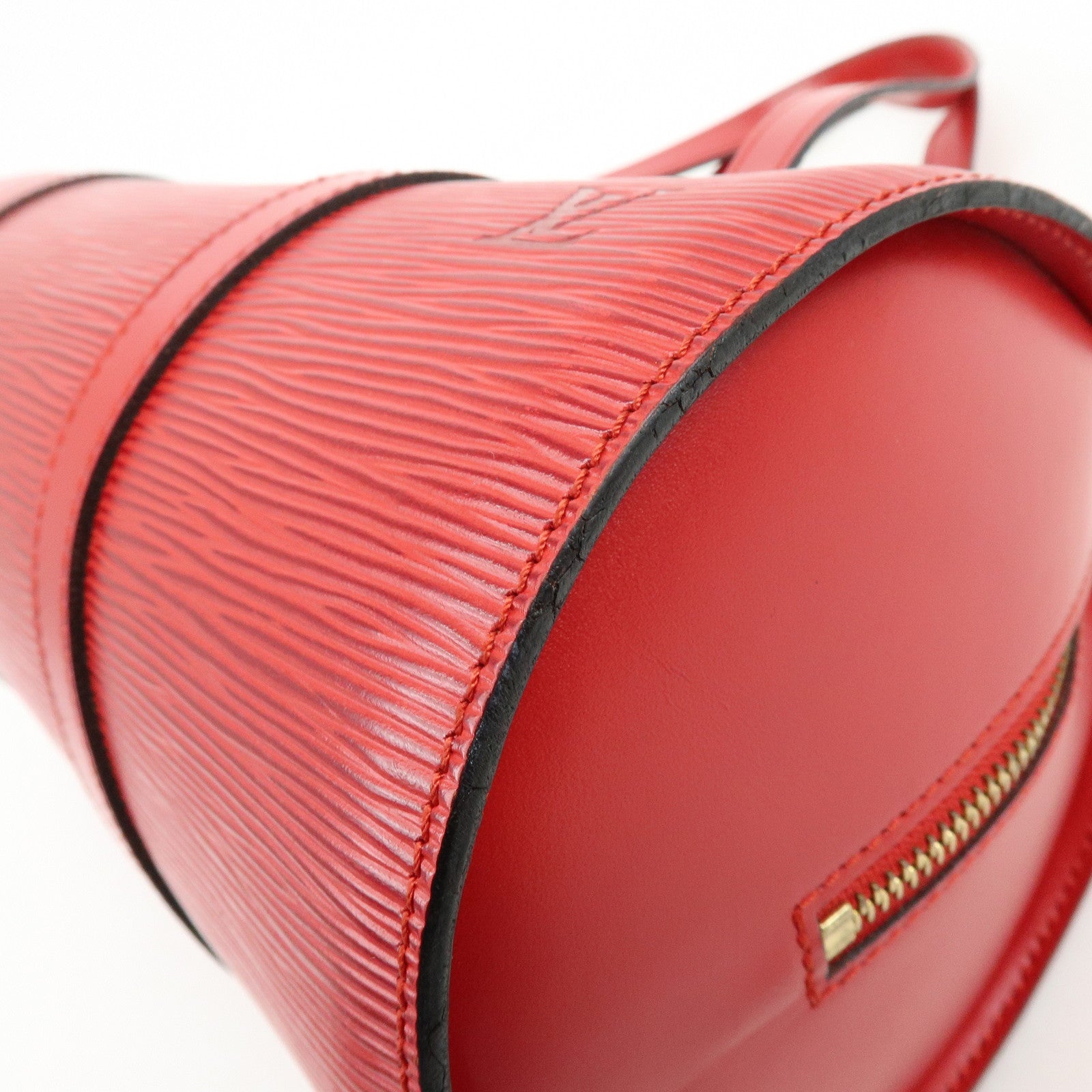 Louis Vuitton Epi Soufflot with Pouch Hand Bag Castilian Red M52227