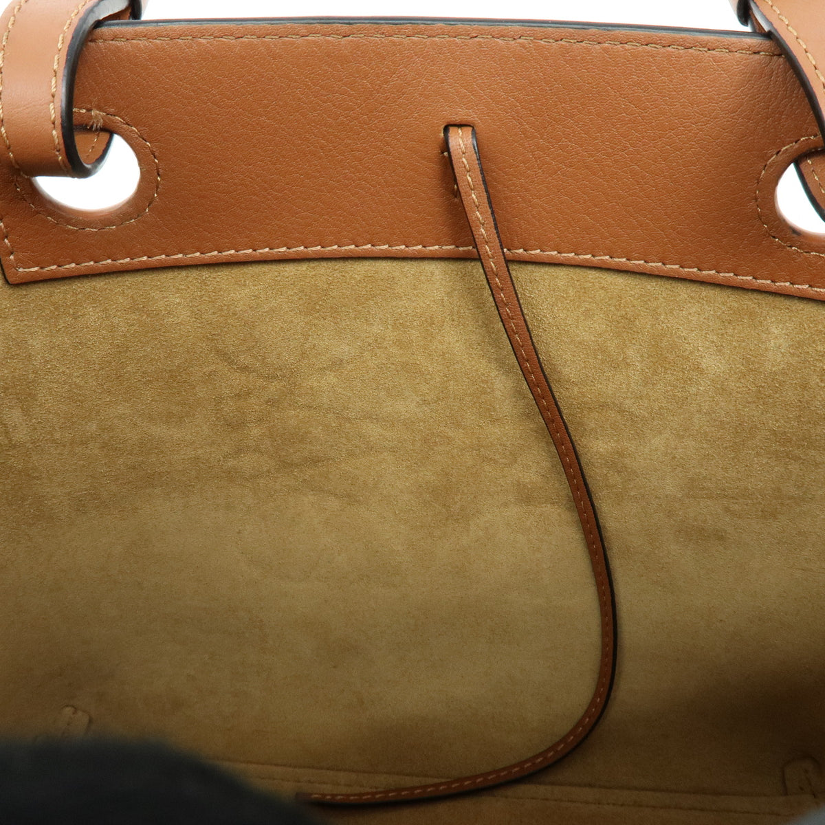 LOEWE Anagram Calf Leather 2Way Bag Hand Bag Shoulder Bag Brown