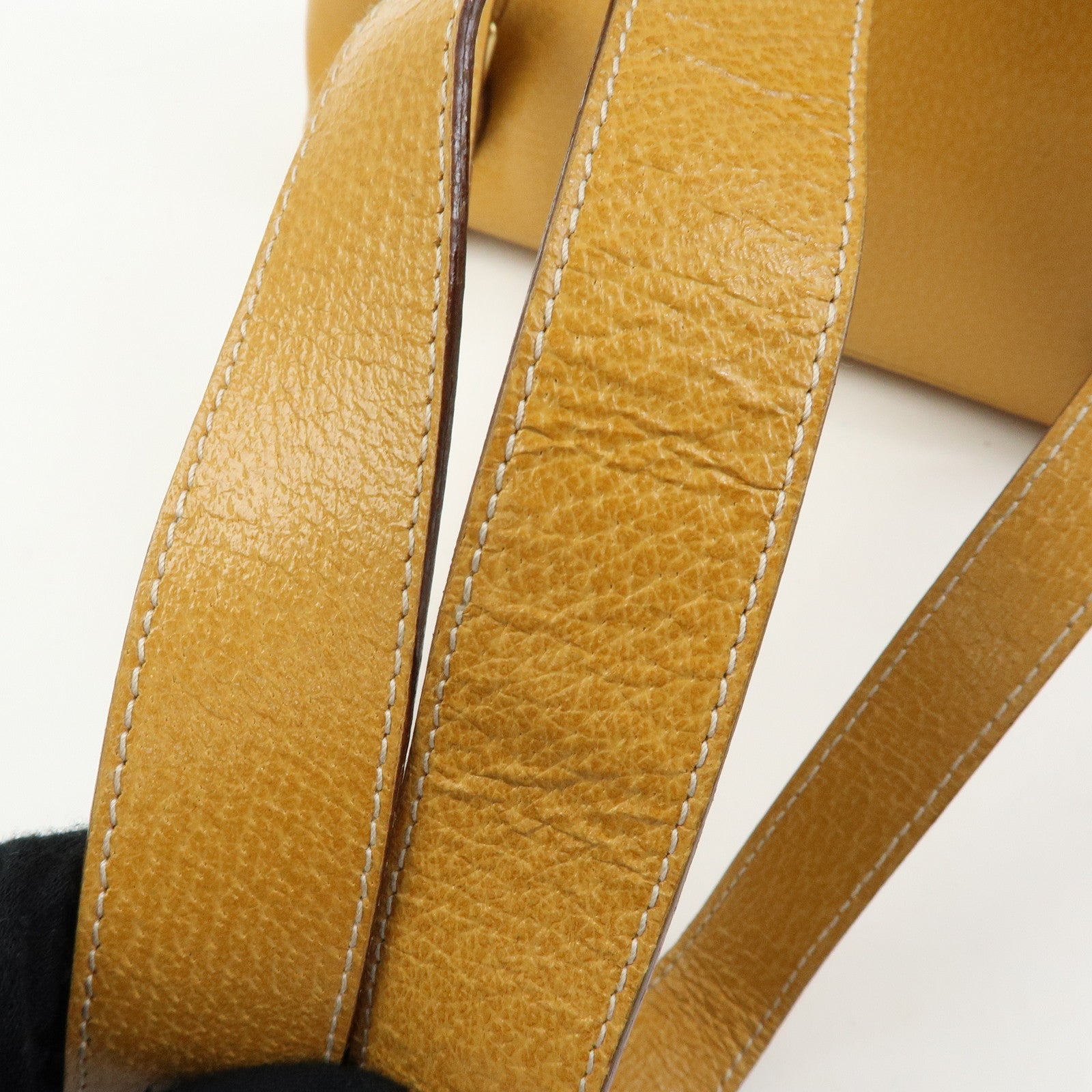 GUCCI Bamboo Leather Backpack Rucksack Mustard 003 1998 0016