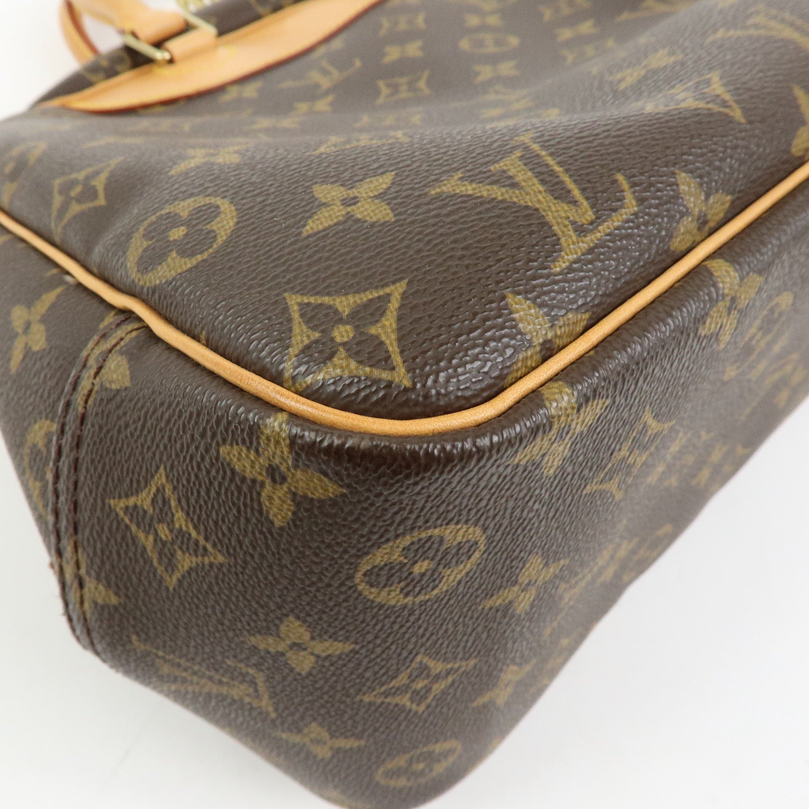 Louis Vuitton Monogram Deauville Canvas Hand Bag Brown M47270
