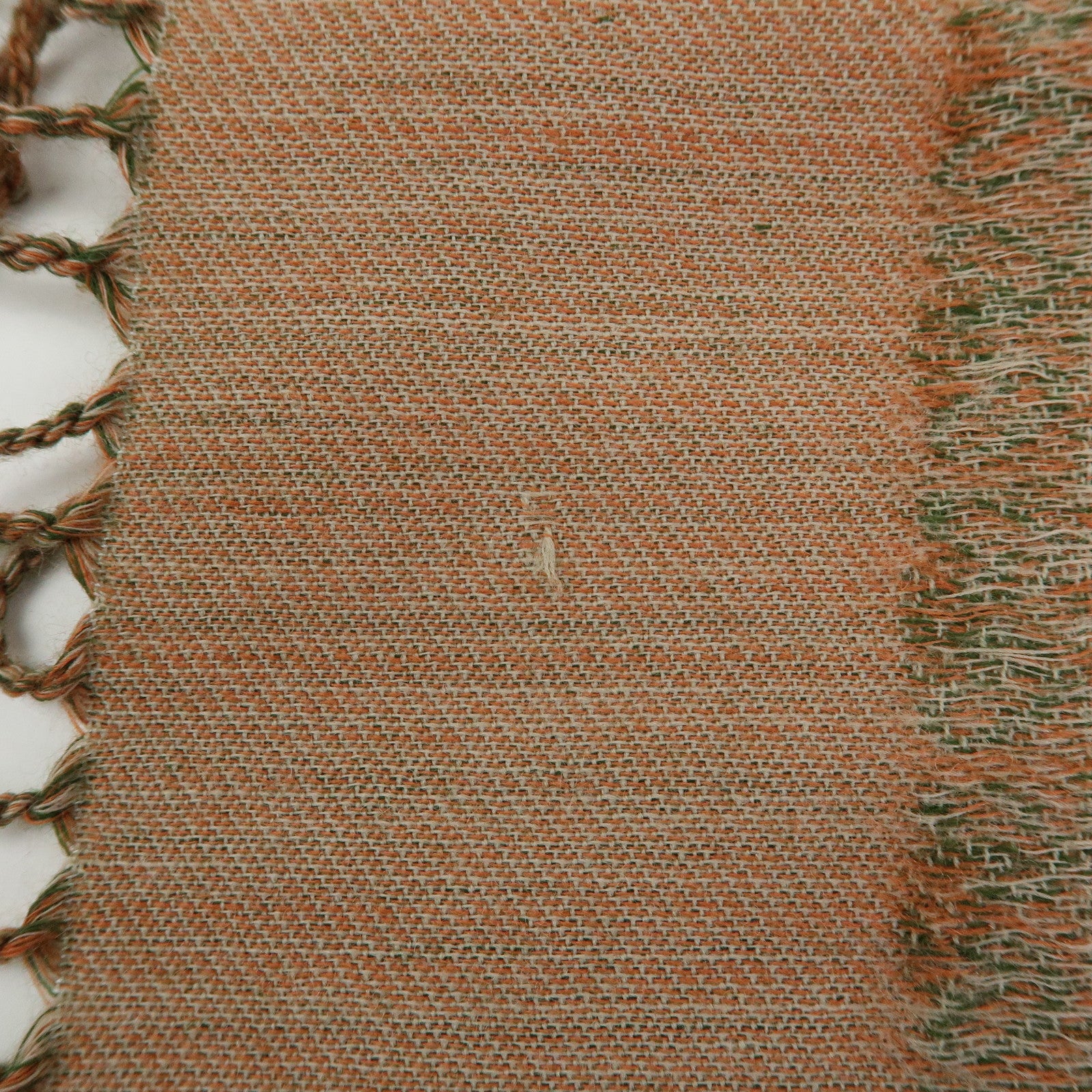 Christian Dior Wool 100% Scarf Paisley Stole Green Coral