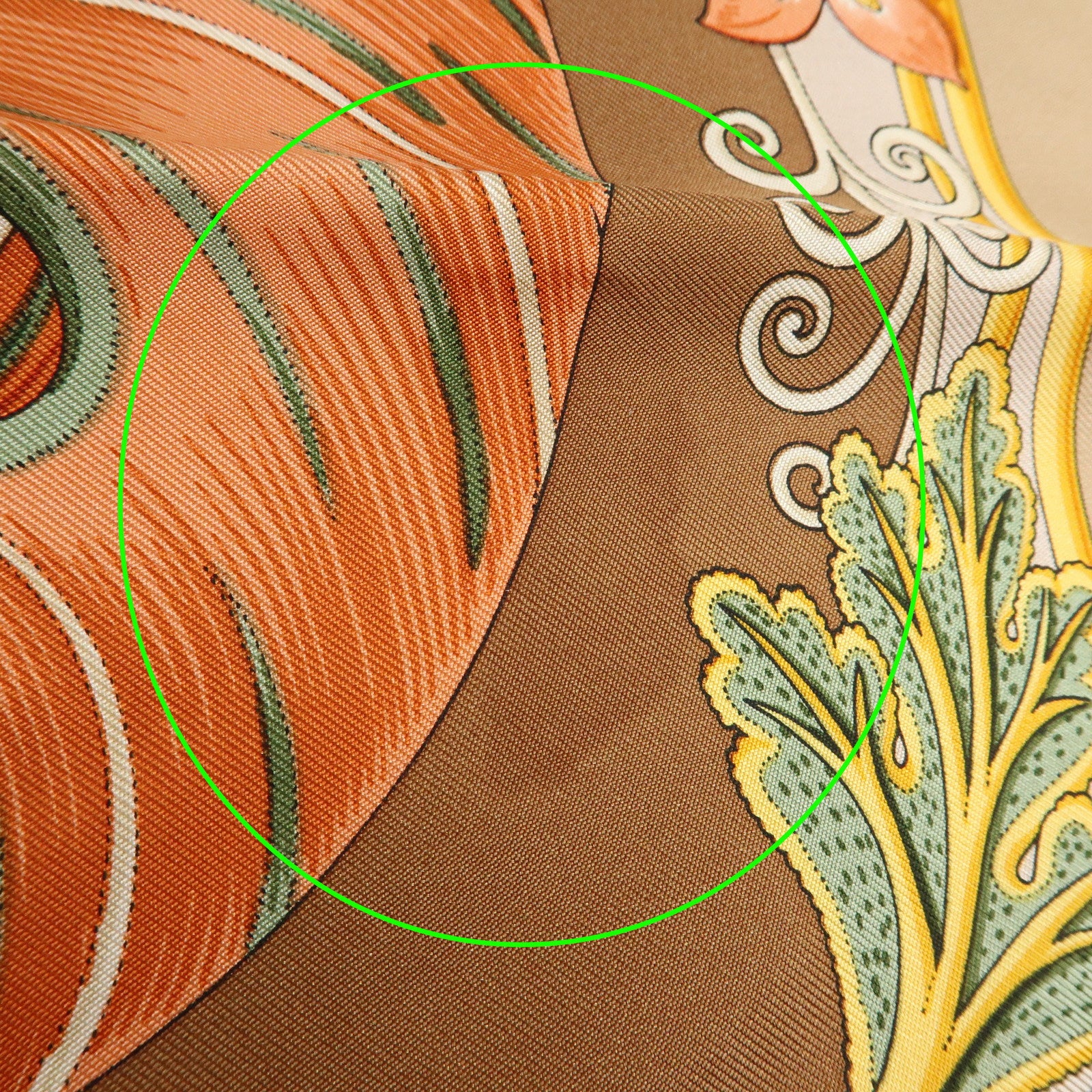 Ferragamo Silk 100% Scarf Animal Print Beige Orange Green Yellow