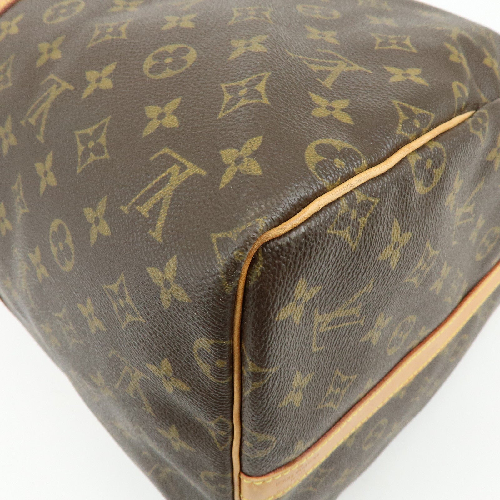 Louis Vuitton Monogram Keep All Bandouliere 55 Boston Bag Brown M41414