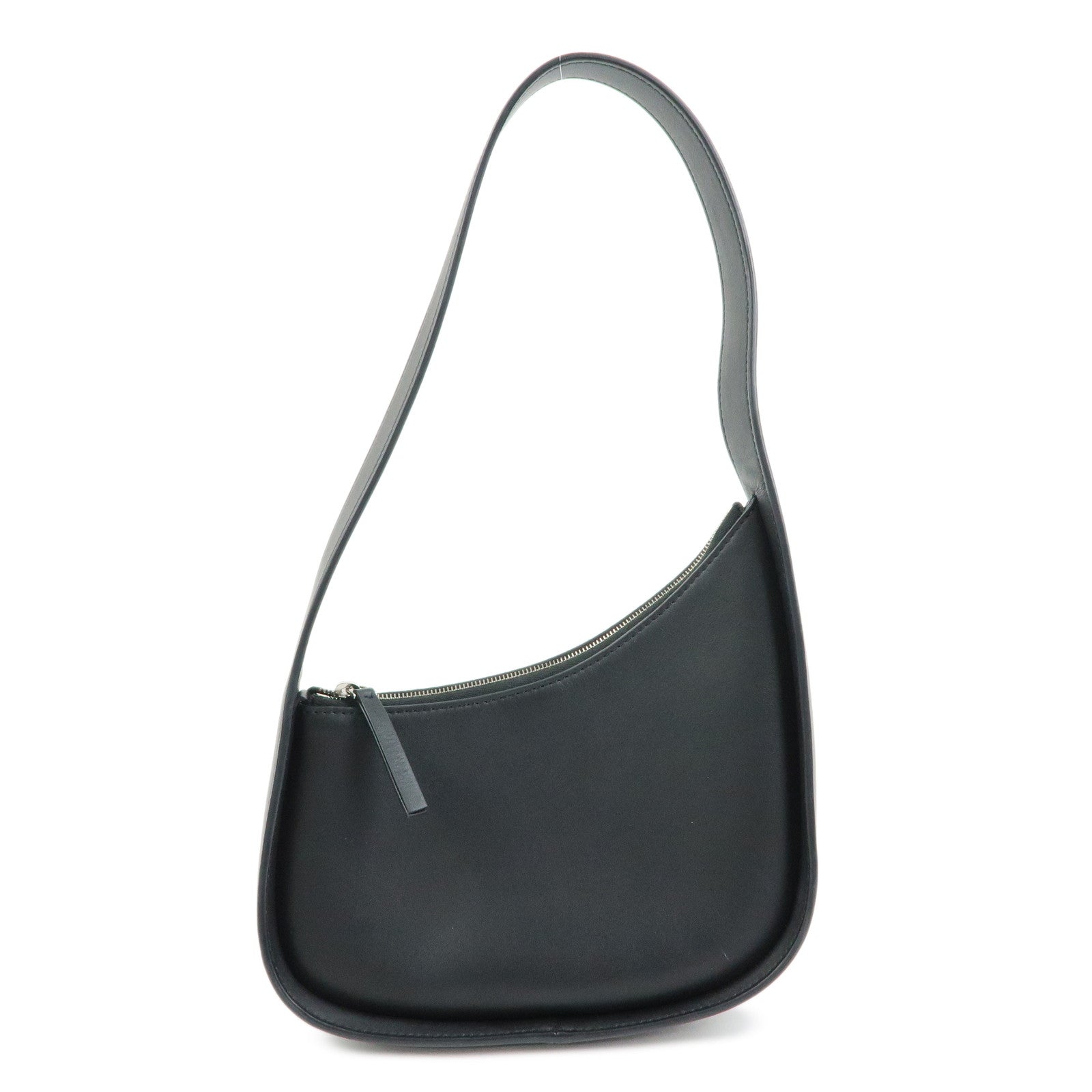 The Row HALFMOON Calf Leather Mini Hand Bag Shoulder Bag Black W1249