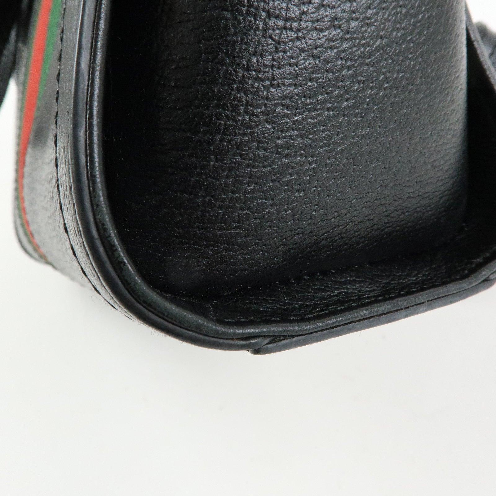 GUCCI Ophidia Sherry Leather 2Way Bag Shoulder Bag Hand Bag Black
