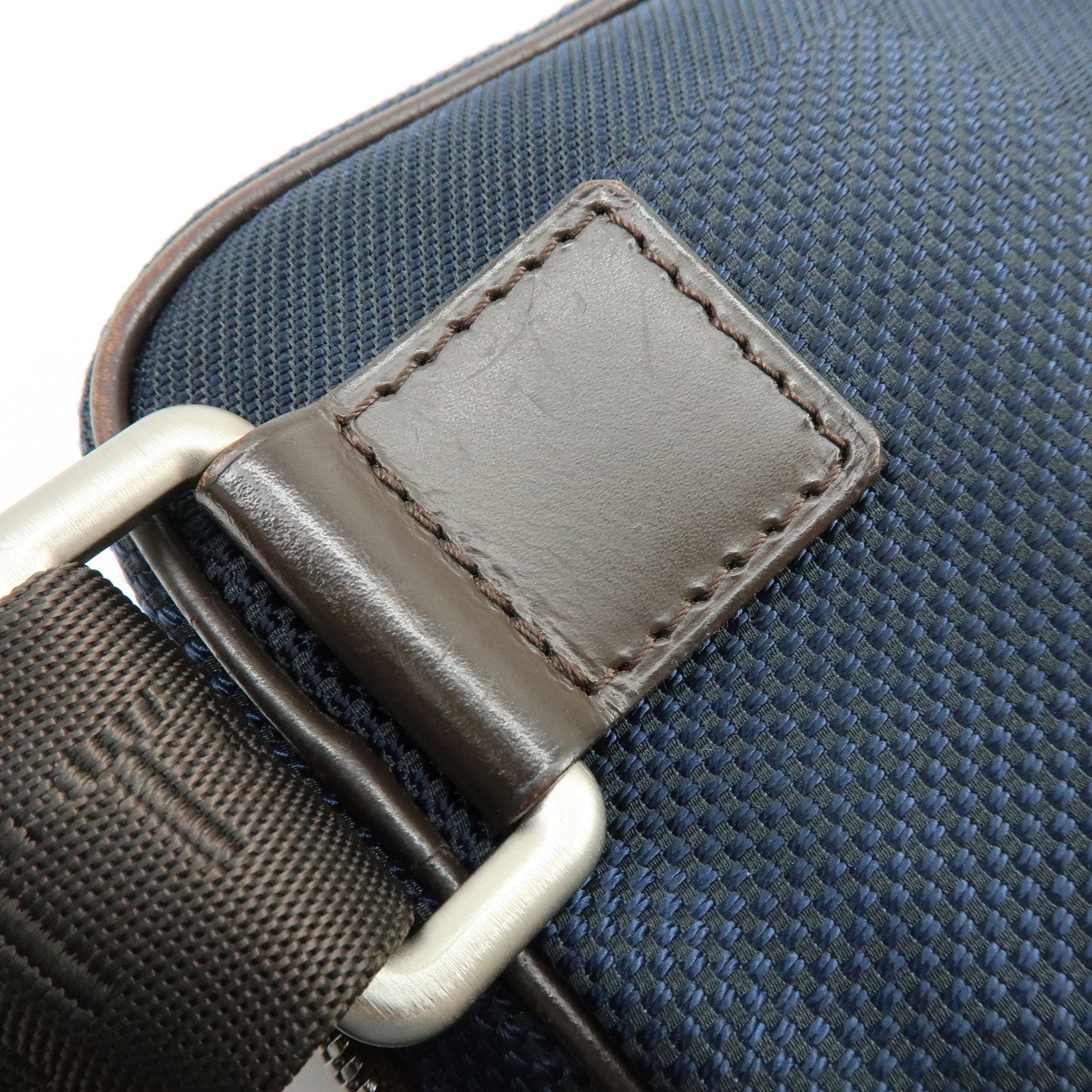 Louis Vuitton Damier Geant Canvas Leather Waist Body Bag Bleu Ocean