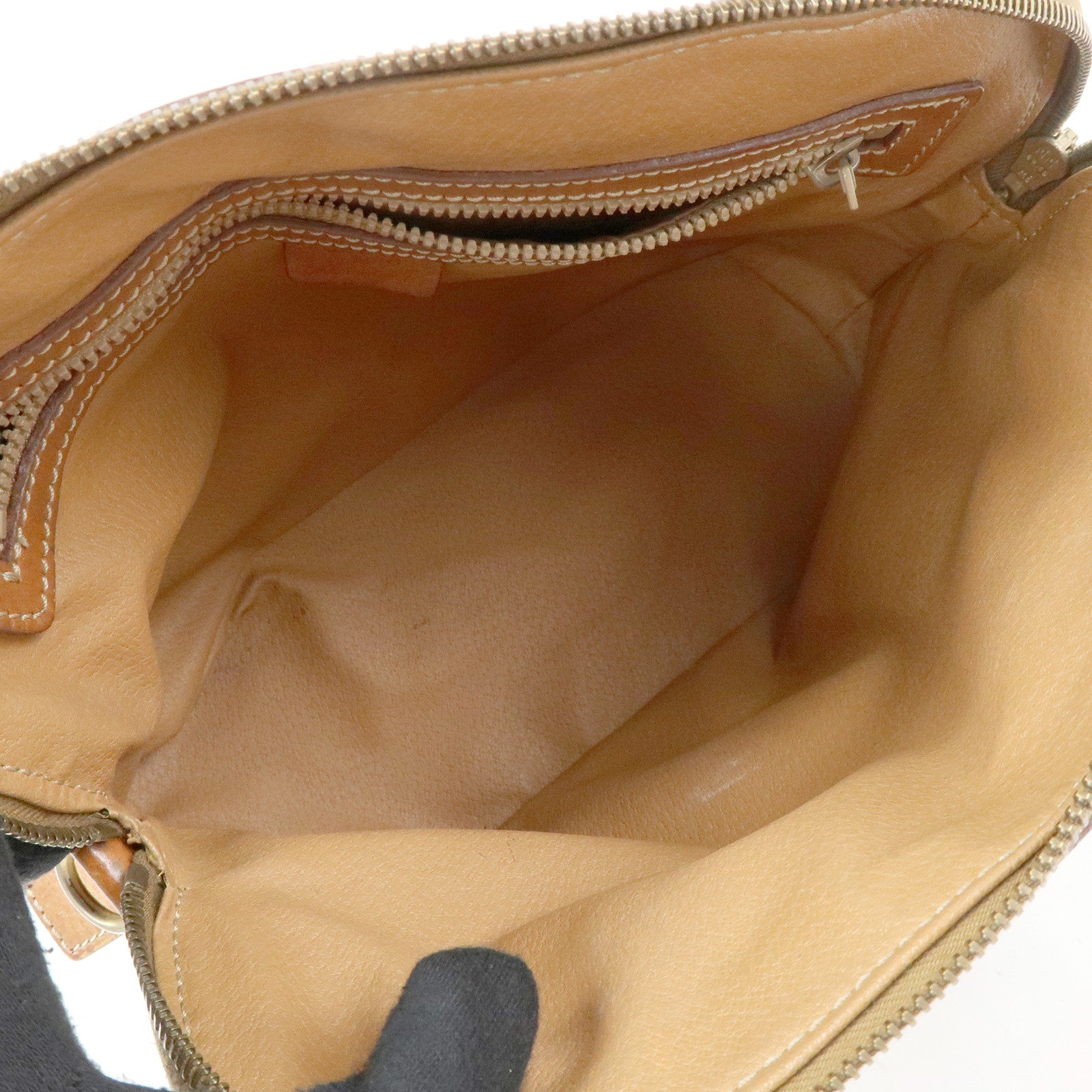 CELINE Macadam PVC Leather 2Way Bag Hand Bag Brown