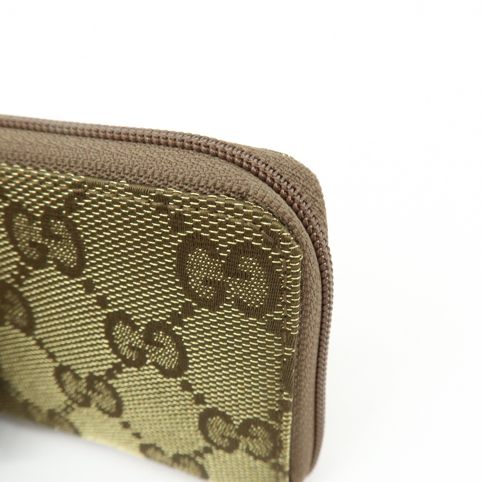GUCCI GG Canvas Compact Coin Case Coin Purse Brown Khaki 030・0416