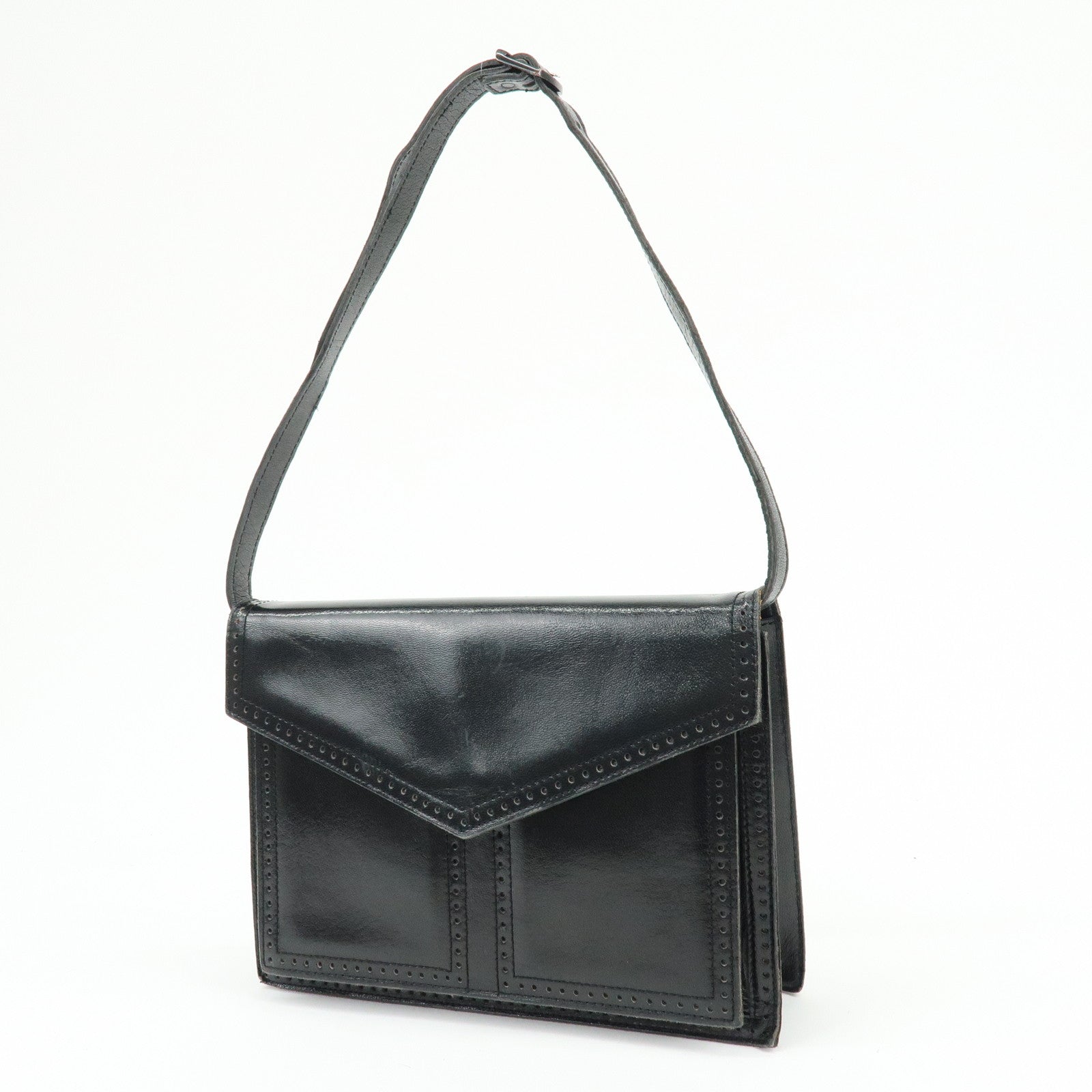 SAINT LAURENT PARIS Leather 2WAY Bag Hand Bag Shoulder Bag Black