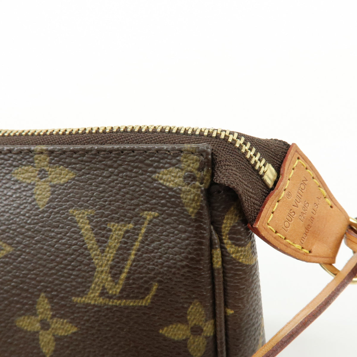 Louis Vuitton Monogram Pochette Accessoires Pouch Hand Bag Brown M51980