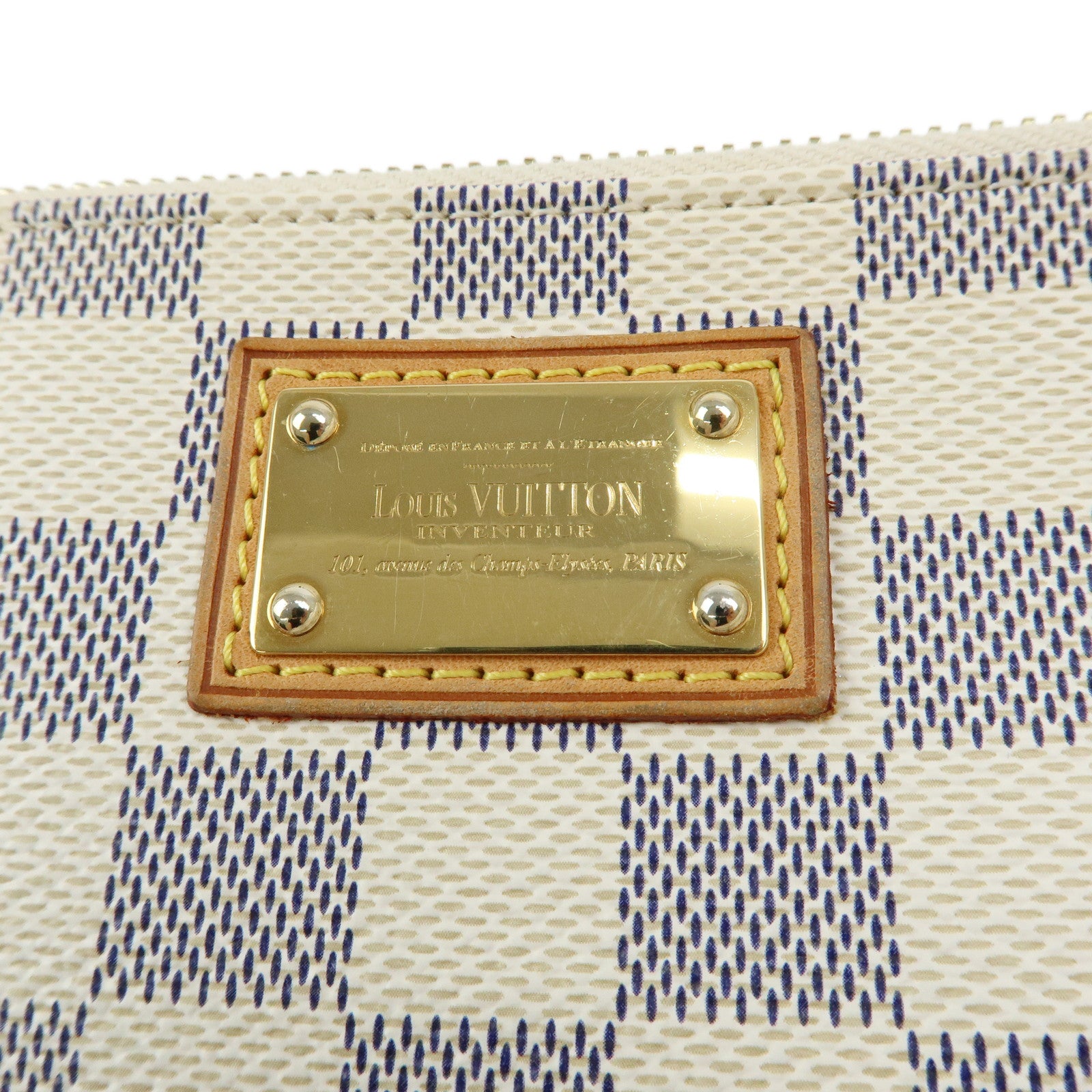 Louis Vuitton Damier Azur Pochette Milla MM Mini Accesory Pouch N60027