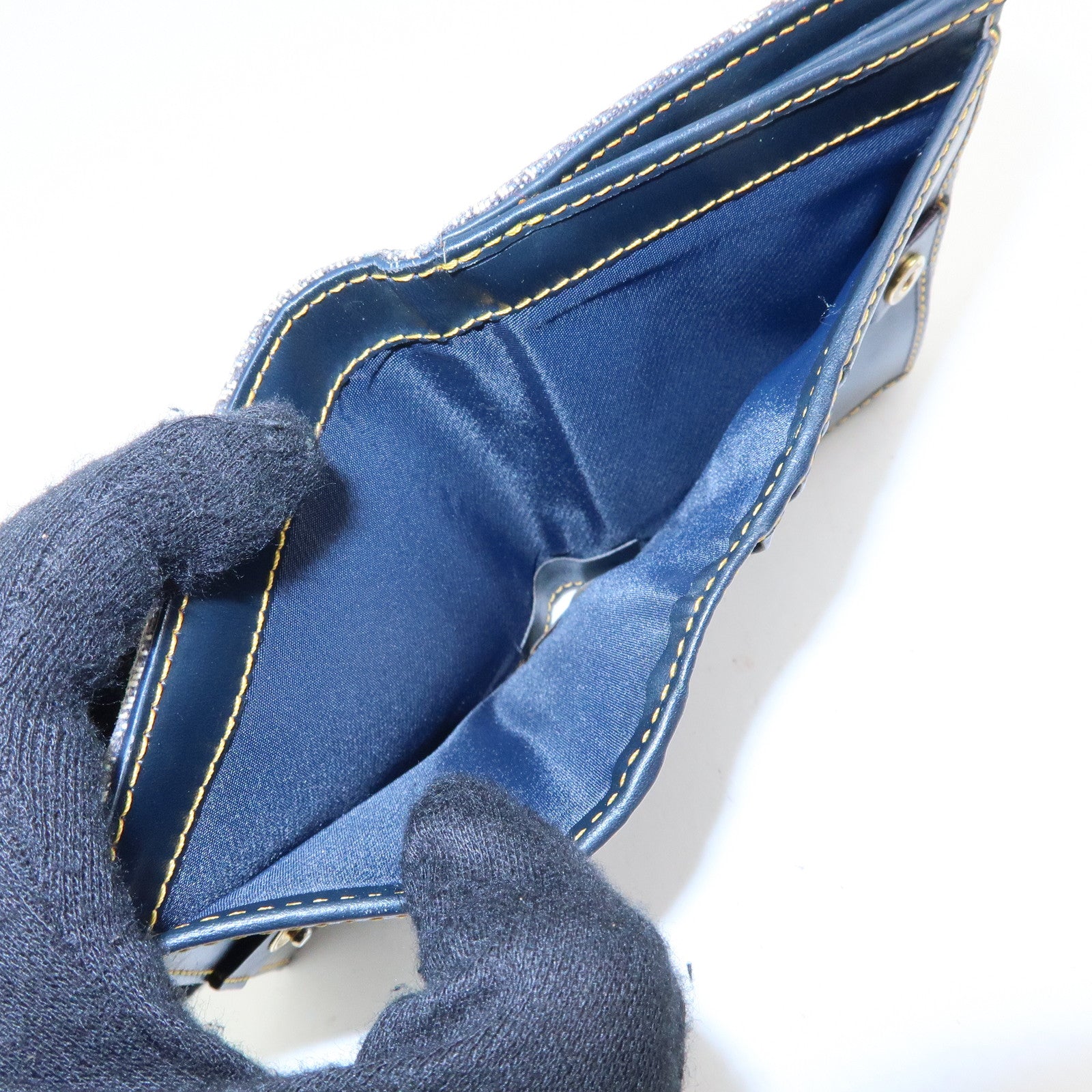 Christian Dior Trotter Saddle Jacquard Canvas Bi-fold Compact Wallet