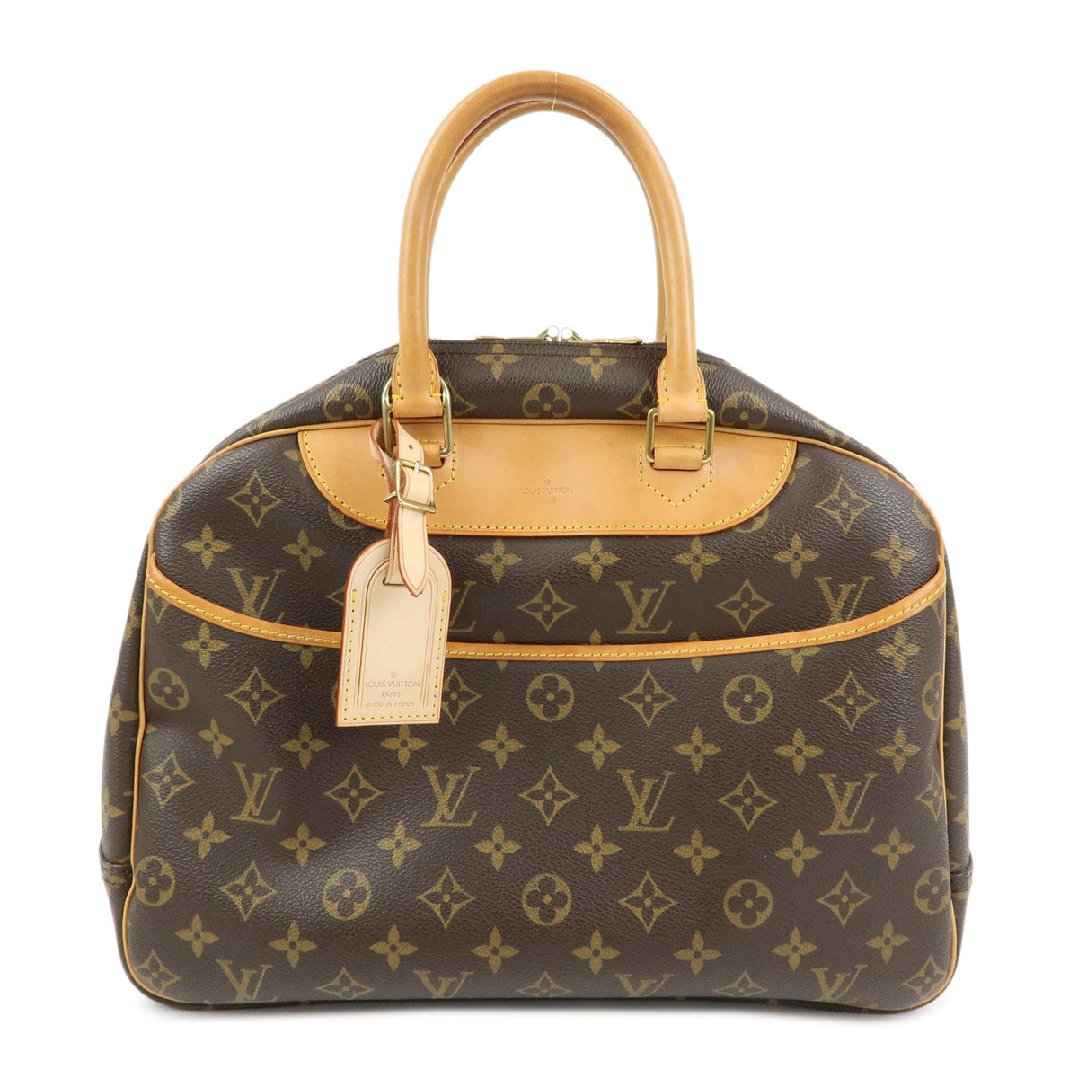 Louis Vuitton Monogram Deauville Canvas Hand Bag Brown M47270