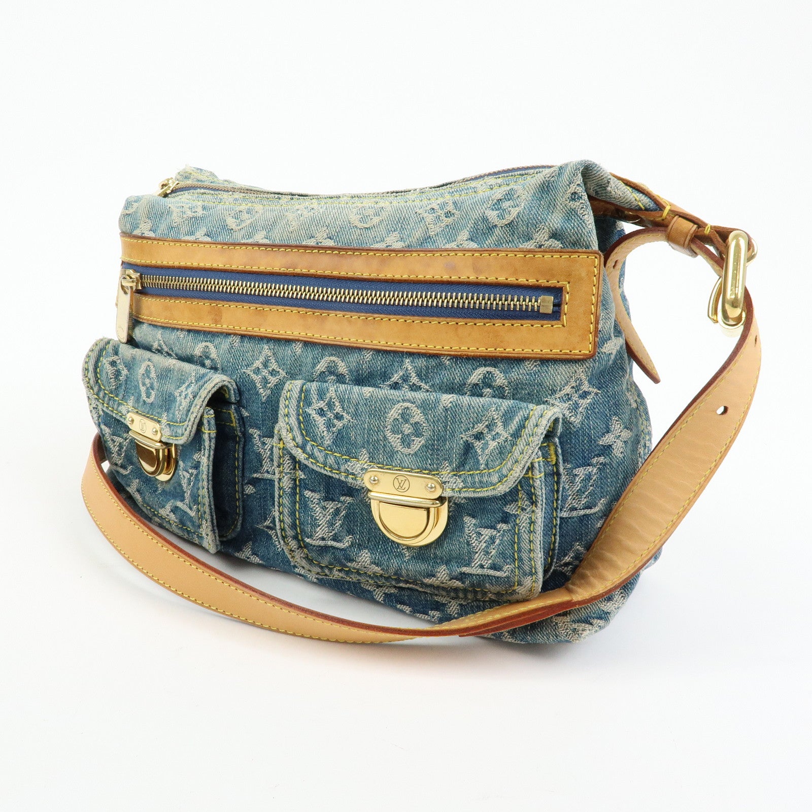 Louis Vuitton Monogram Denim Baggy PM 2Way Bag Shoulder Bag M95049