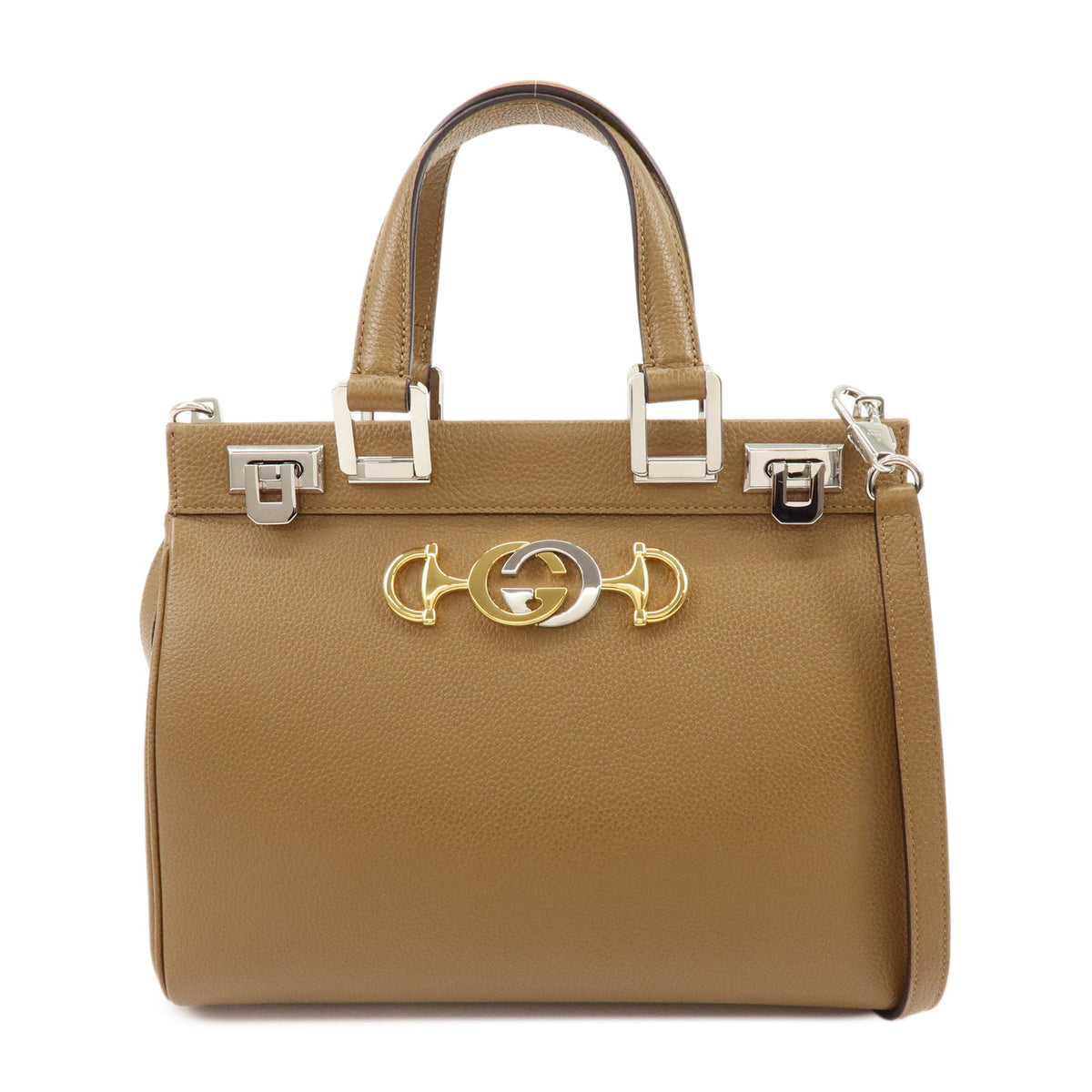 GUCCI Zumi Interlocking G Small Top Handle Leather 2Way Bag 569712