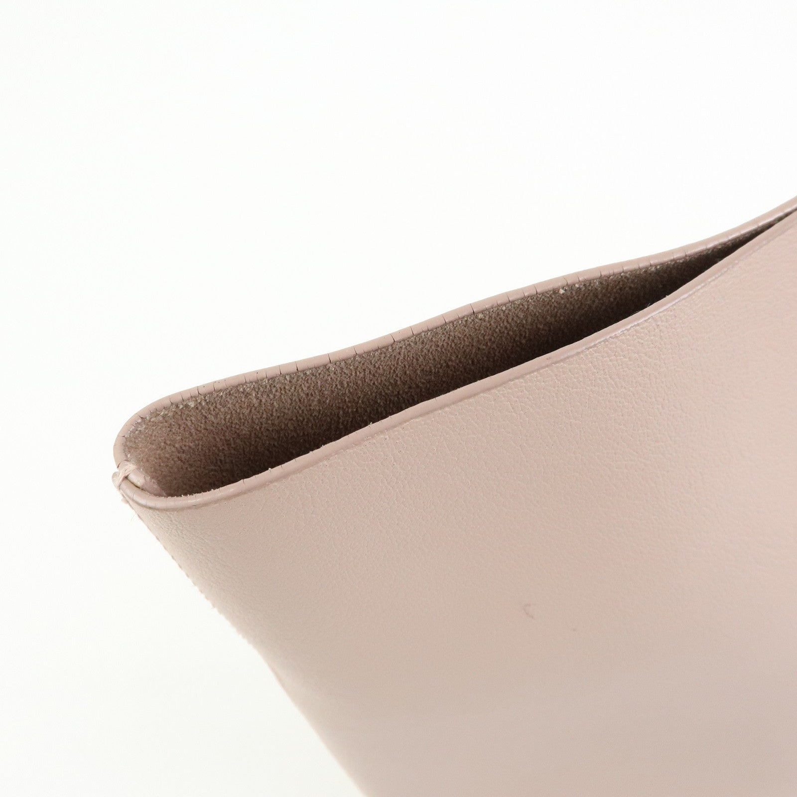 SAINT LAURENT PARIS Casandra Leather Tote Bag Shoulder Bag Pink Beige