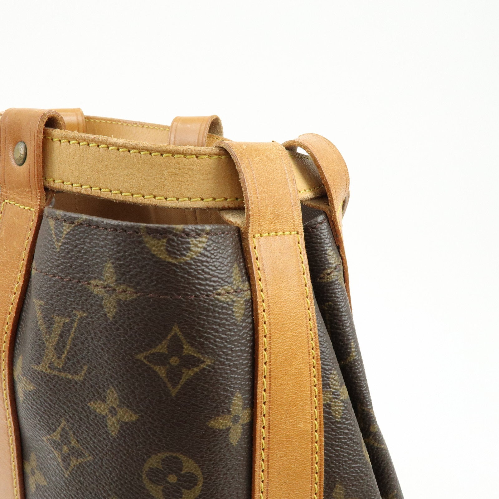 Louis Vuitton Monogram Randonnee PM Laundry Shoulder Bag Brown M42243