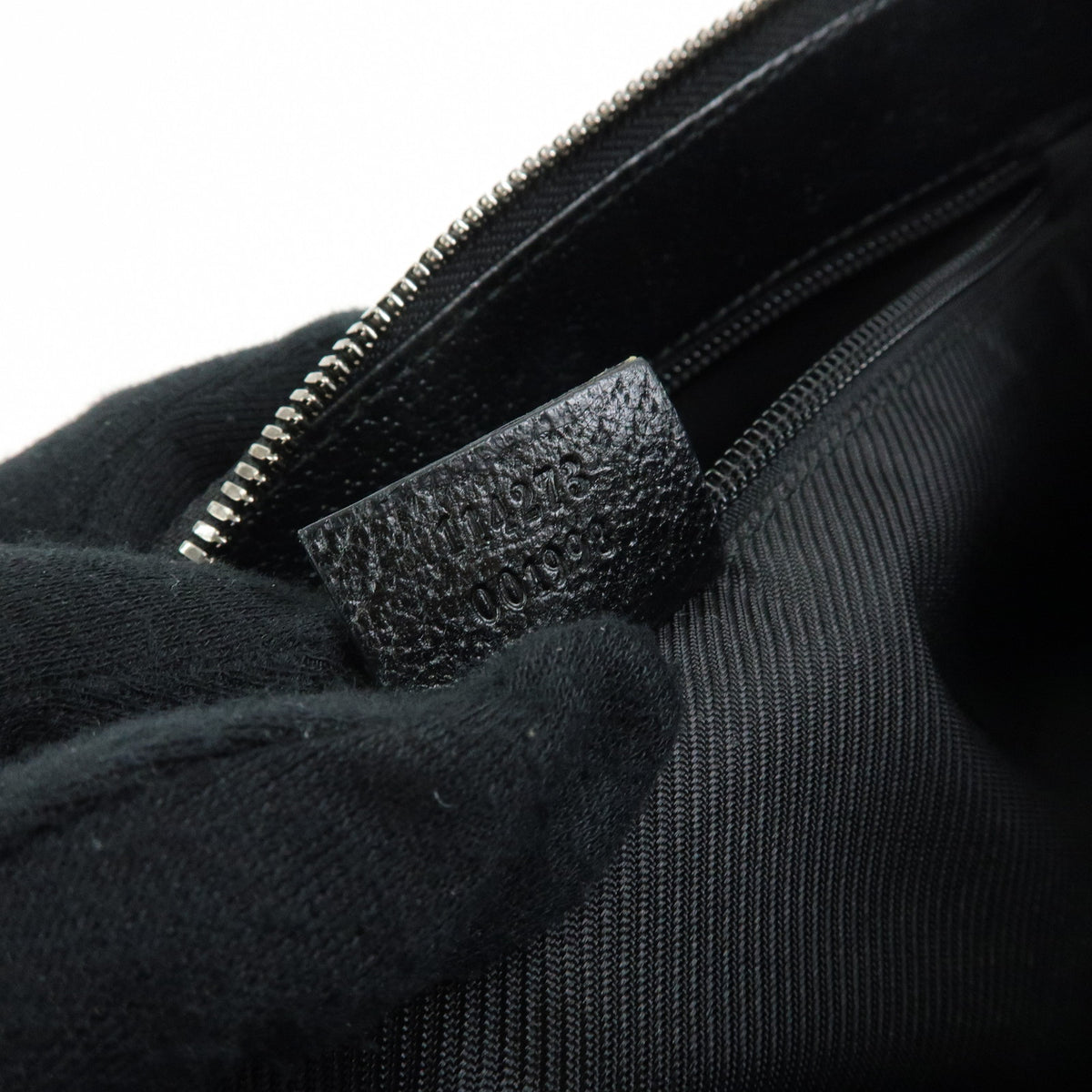GUCCI GG Canvas Leather Shoulder Bag Crossbody Bag Black 114273
