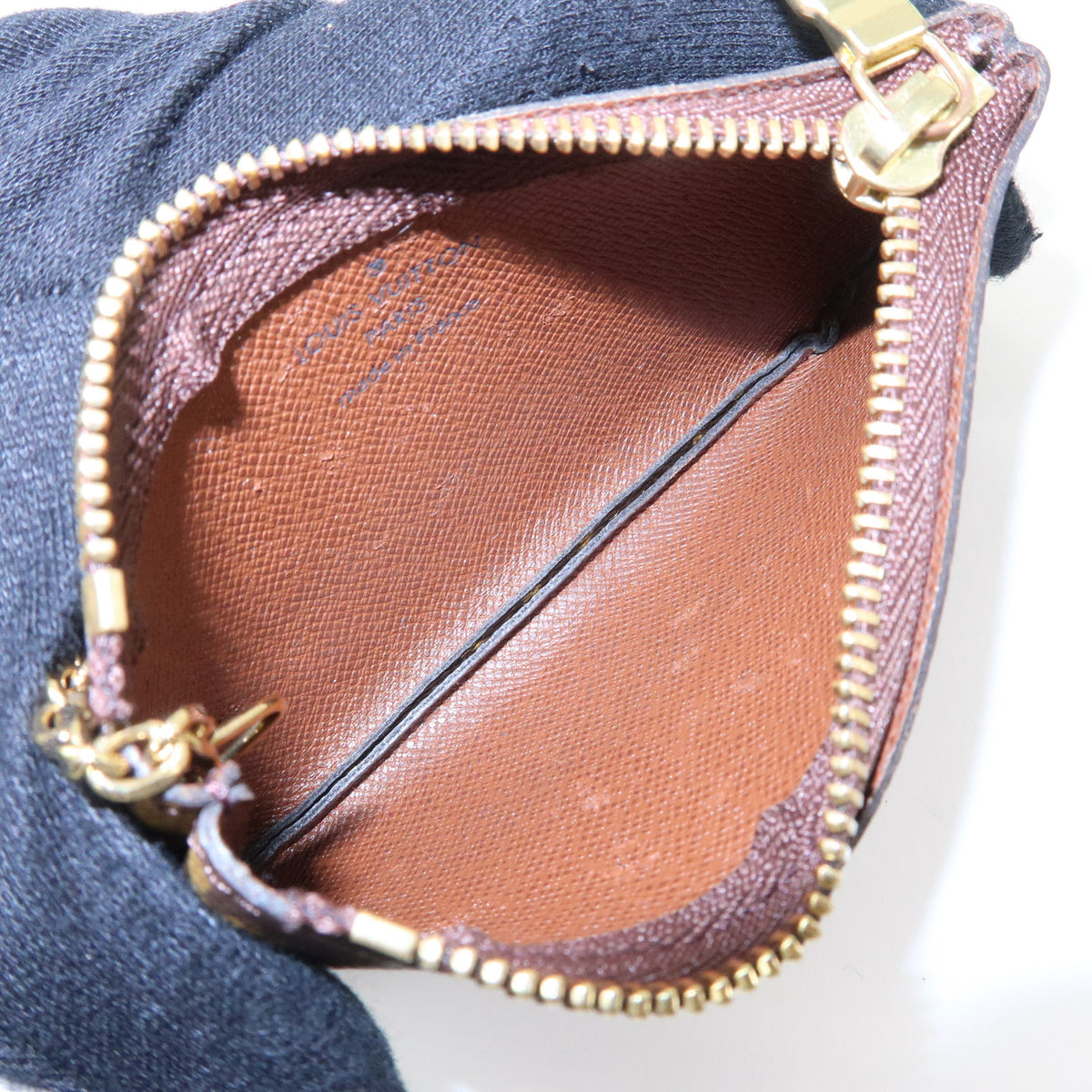 Louis Vuitton Monogram Pochette Cles Coin Case Key Case Brown M62650