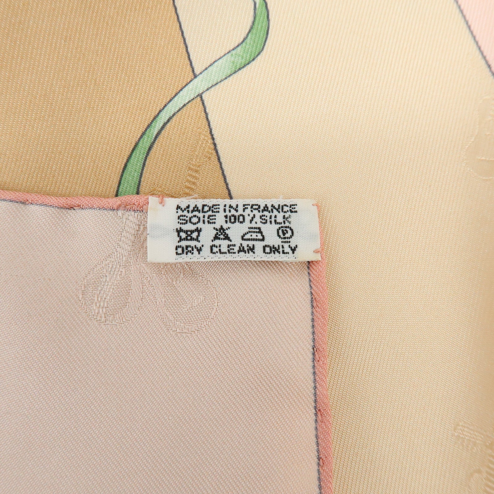 HERMES Carre 90 Silk 100% Scarf LE CARNAVAL DE VENISE Beige Pink