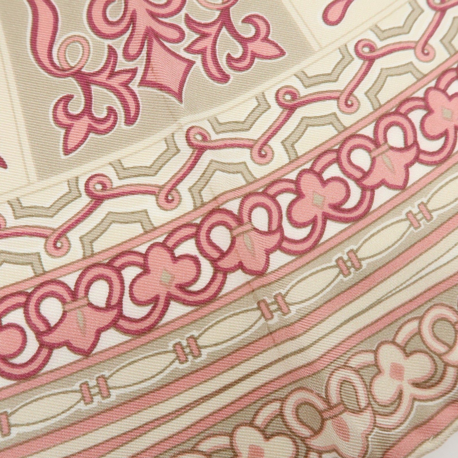 LOEWE Set of 2 Silk 100% Scarf VELAZQUEZ Paisley Pink Gold