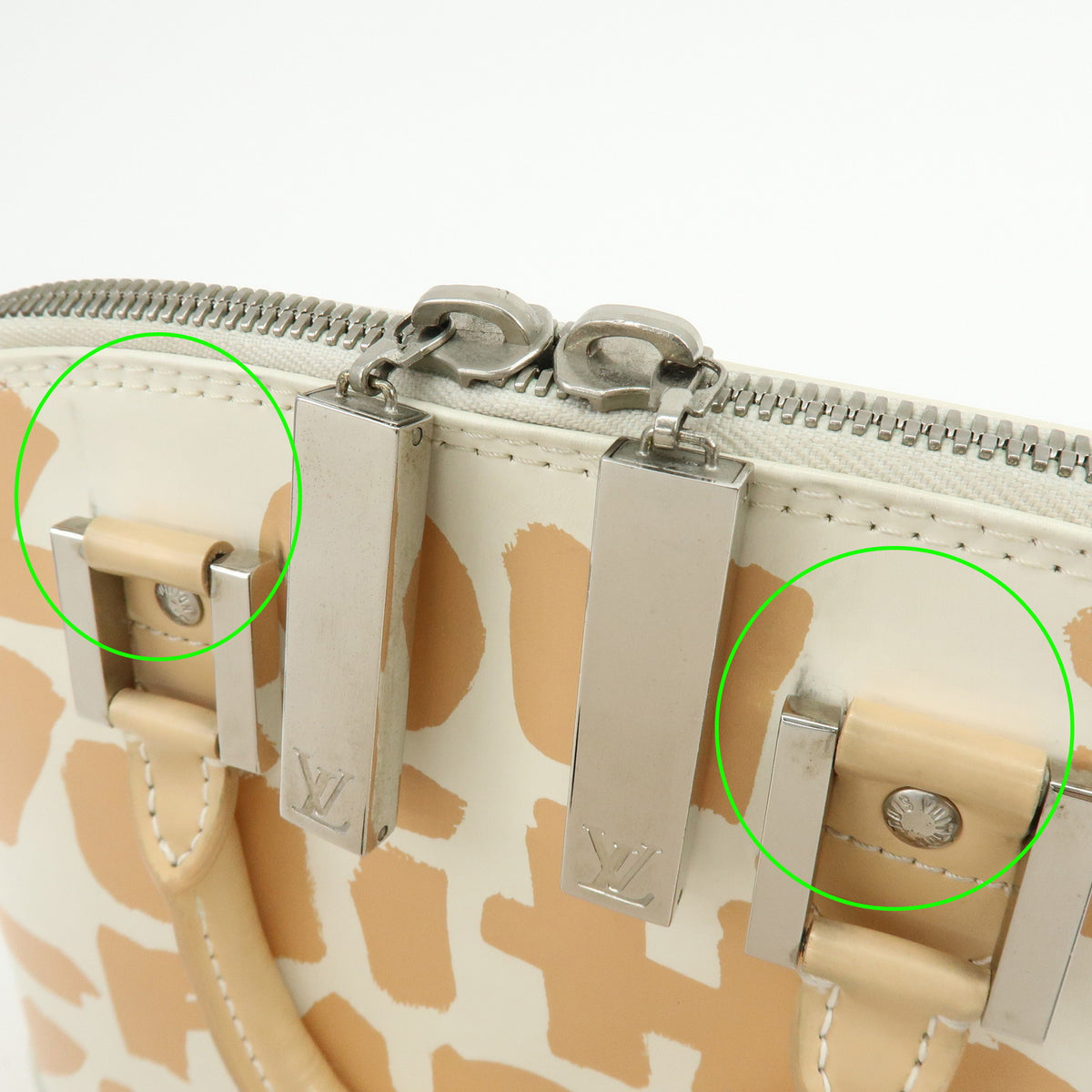 Louis Vuitton Monogram Graffiti Alma MM Leather Hand Bag Beige M92180