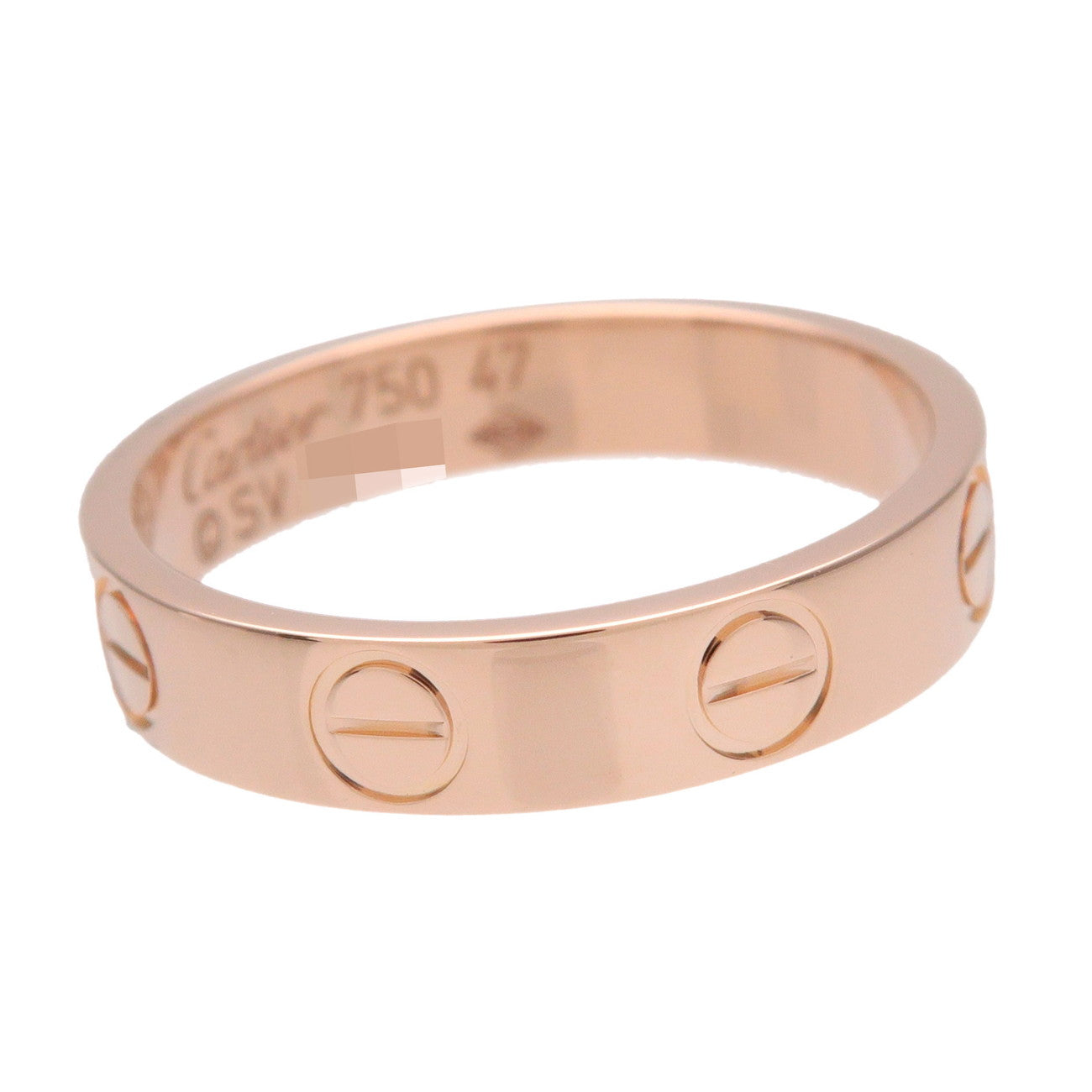 Cartier Mini Love Ring K18 750PG Rose Gold #47 US4.5 EU47 HK8.5