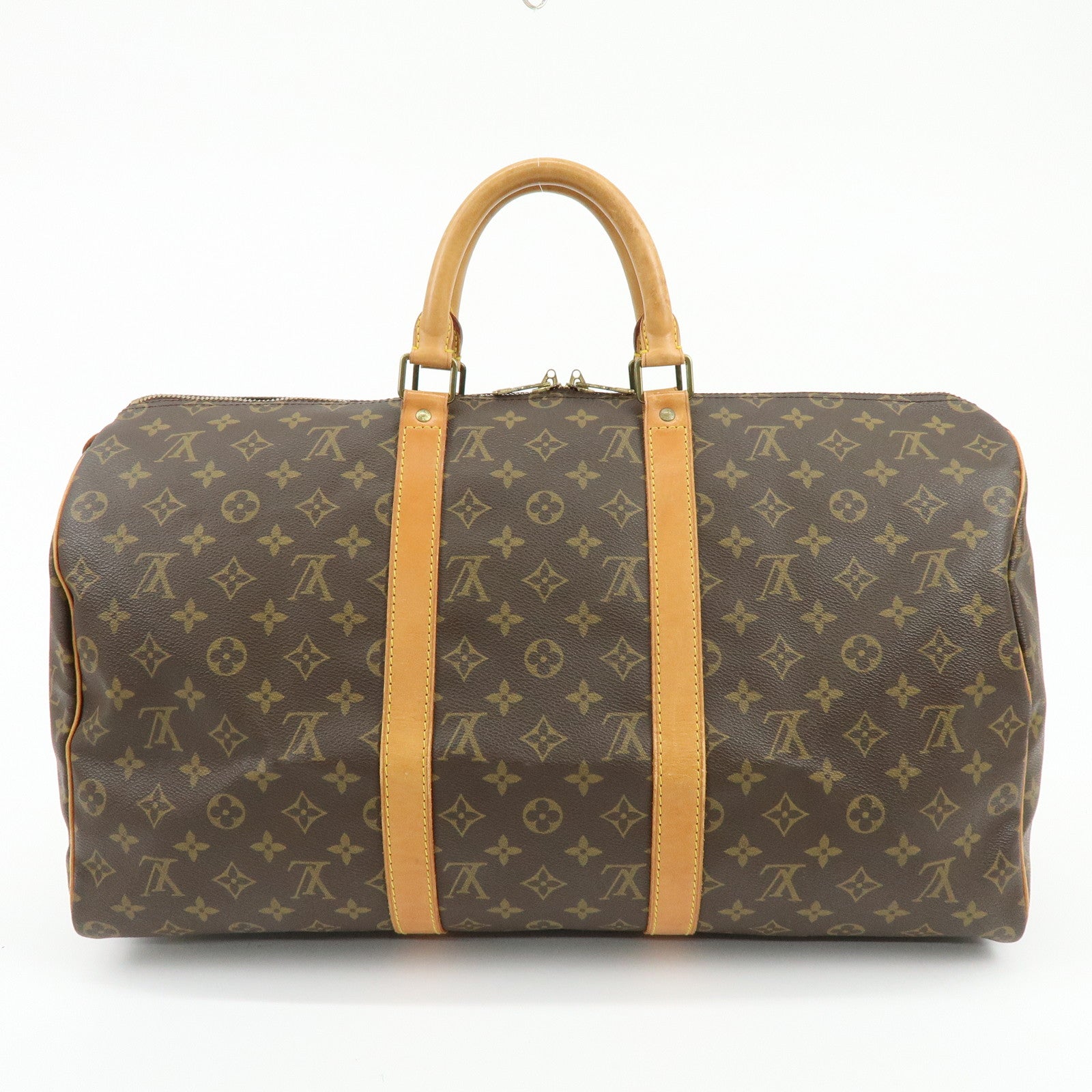 Louis Vuitton Monogram Keep All 50 Boston Bag Hand Bag Brown M41426