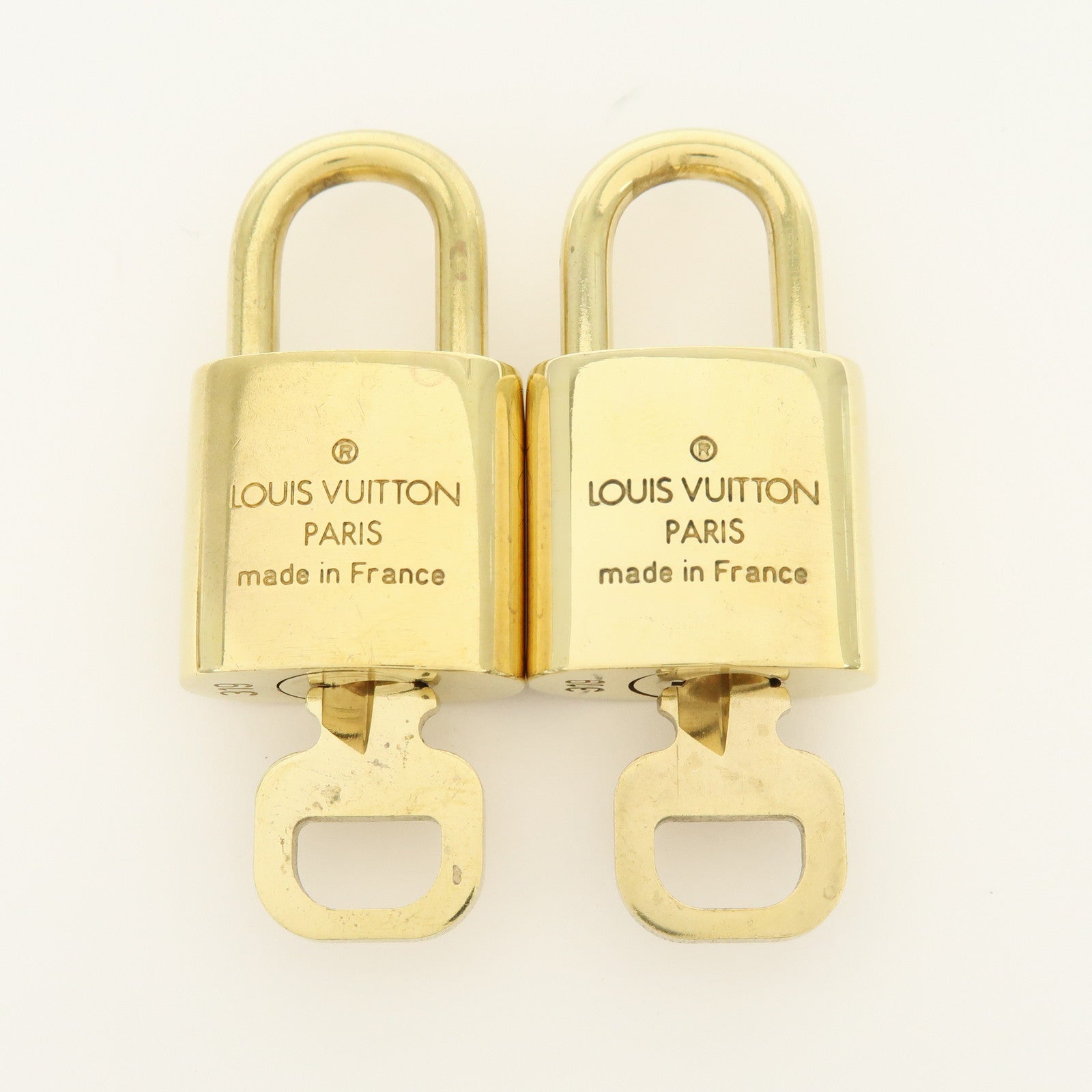 Louis Vuitton Lot of 10 Lock & Key Cadena Key Lock Gold
