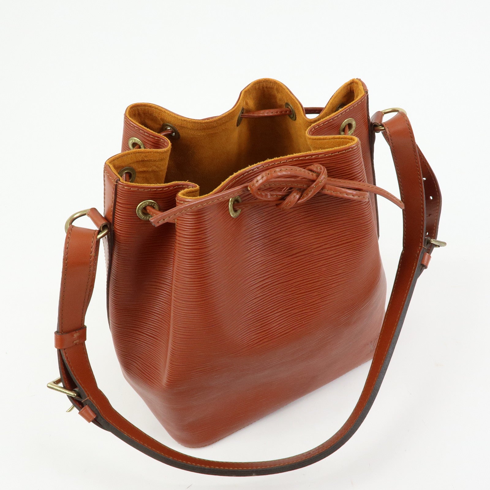 Louis Vuitton Epi Petit Noe Leather Shoulder Bag Kenya Brown M44103