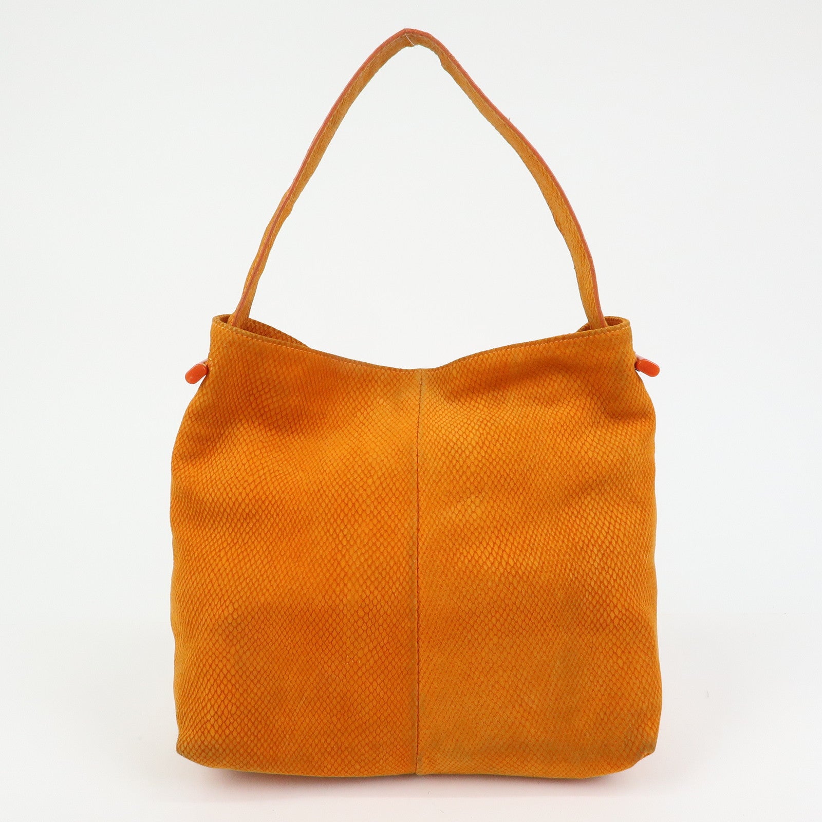 LOEWE Logo Suede Shoulder Bag Tote Bag Hand Bag Orange