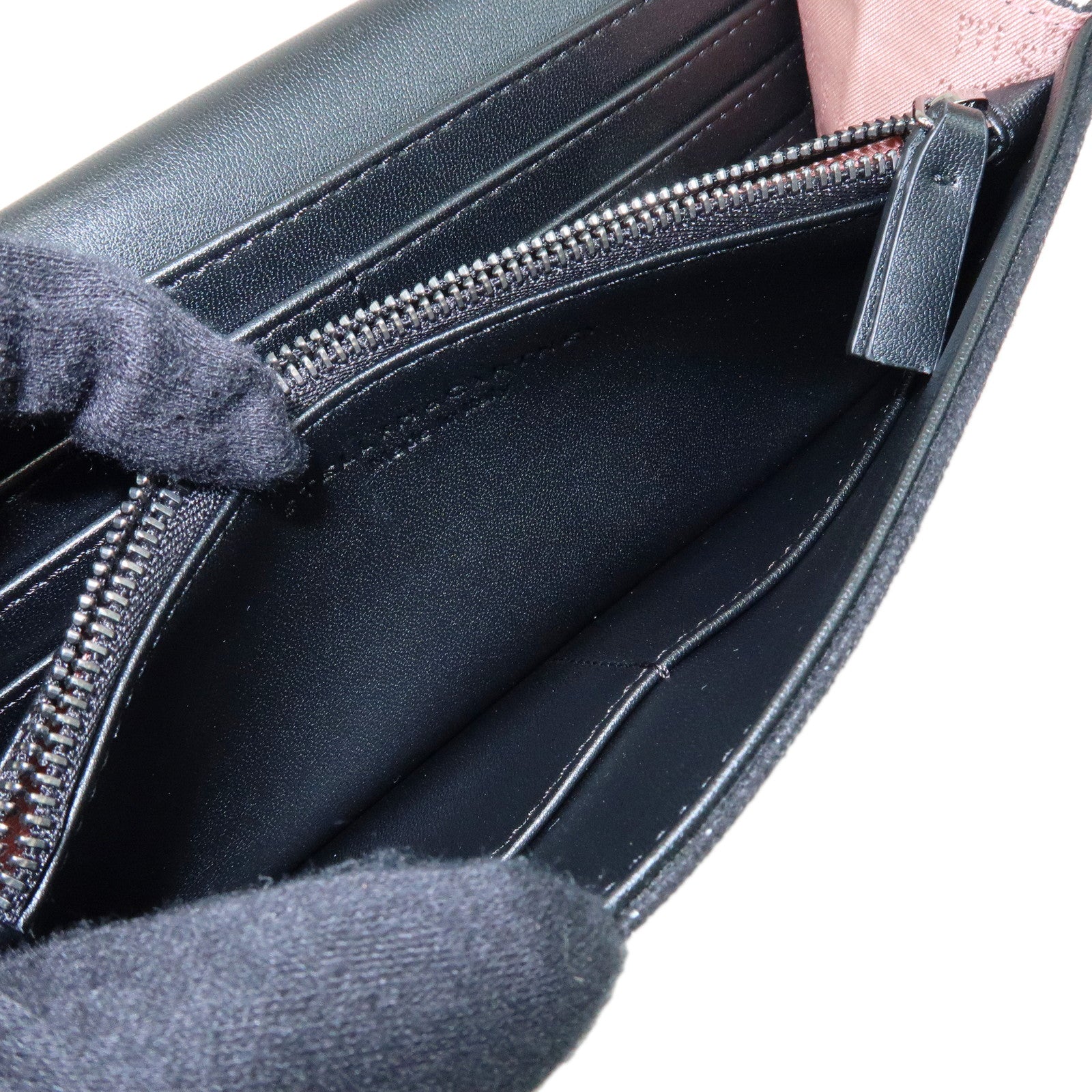 STELLA MCCARTNEY Falabella Faux Leather Flap Long Wallet Black