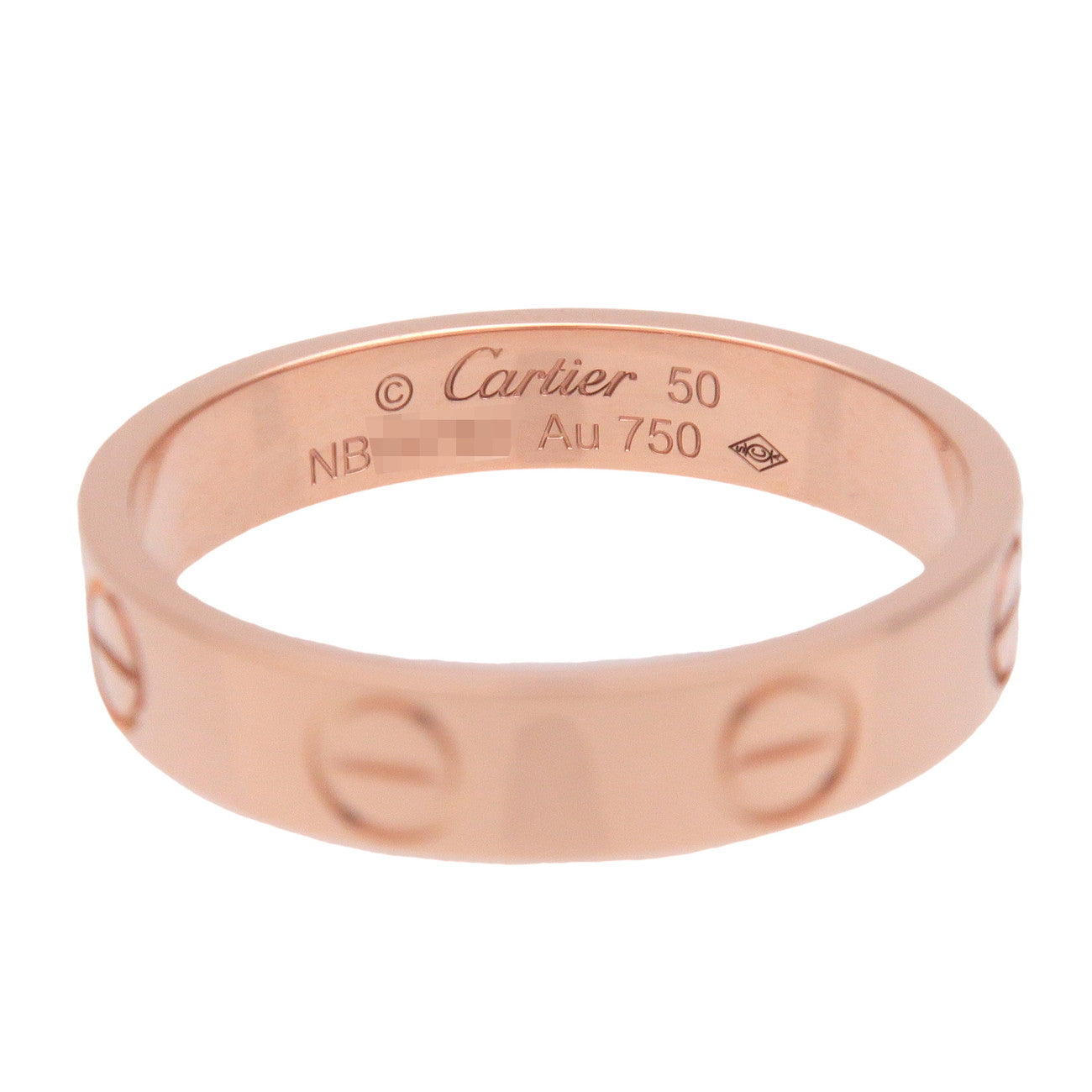 Cartier Mini Love Ring #50 K18 750PG Rose Gold US5.25 EU50 HK11