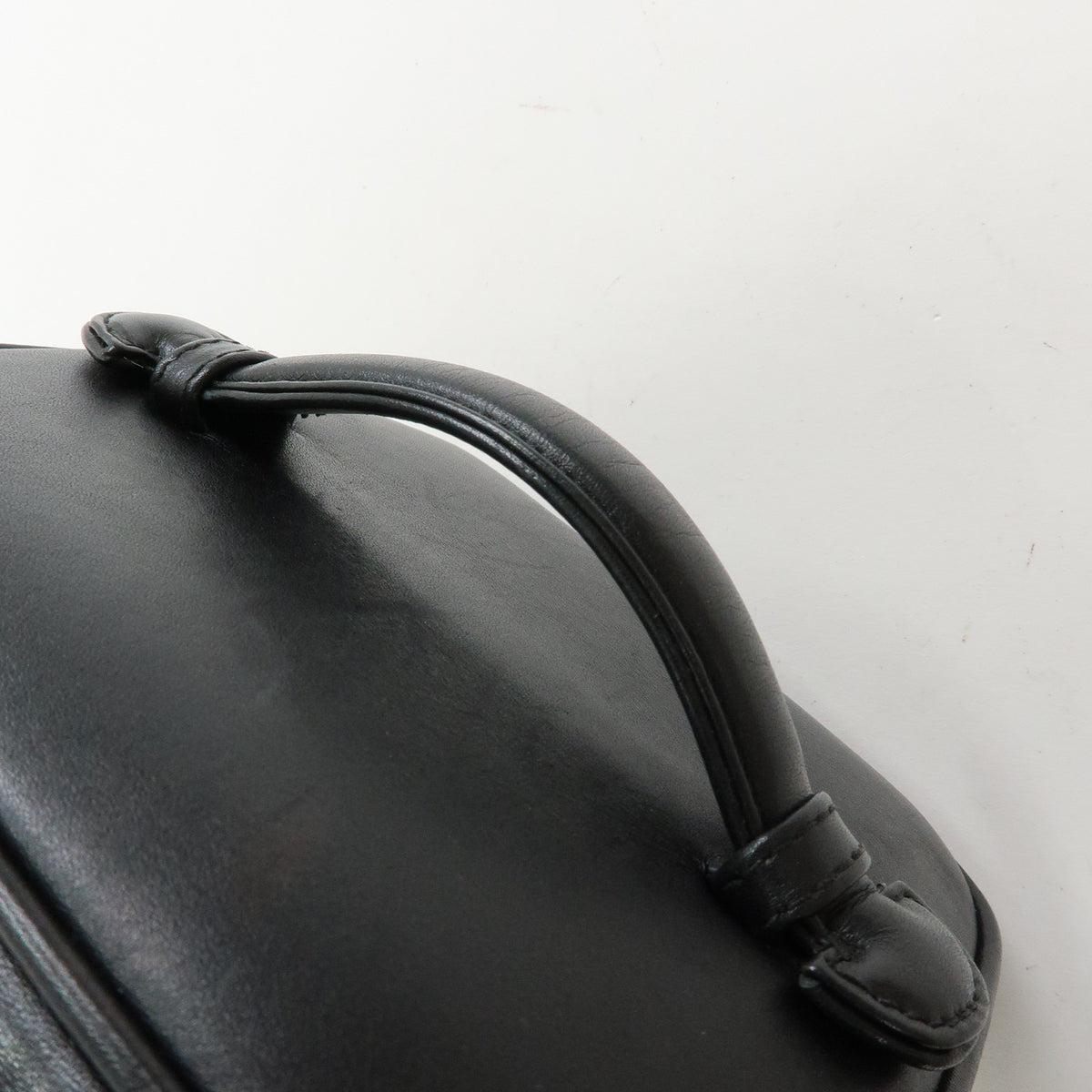 CHANEL Bicolore Lamb Skin Vanity Bag Hand Bag Black A01619