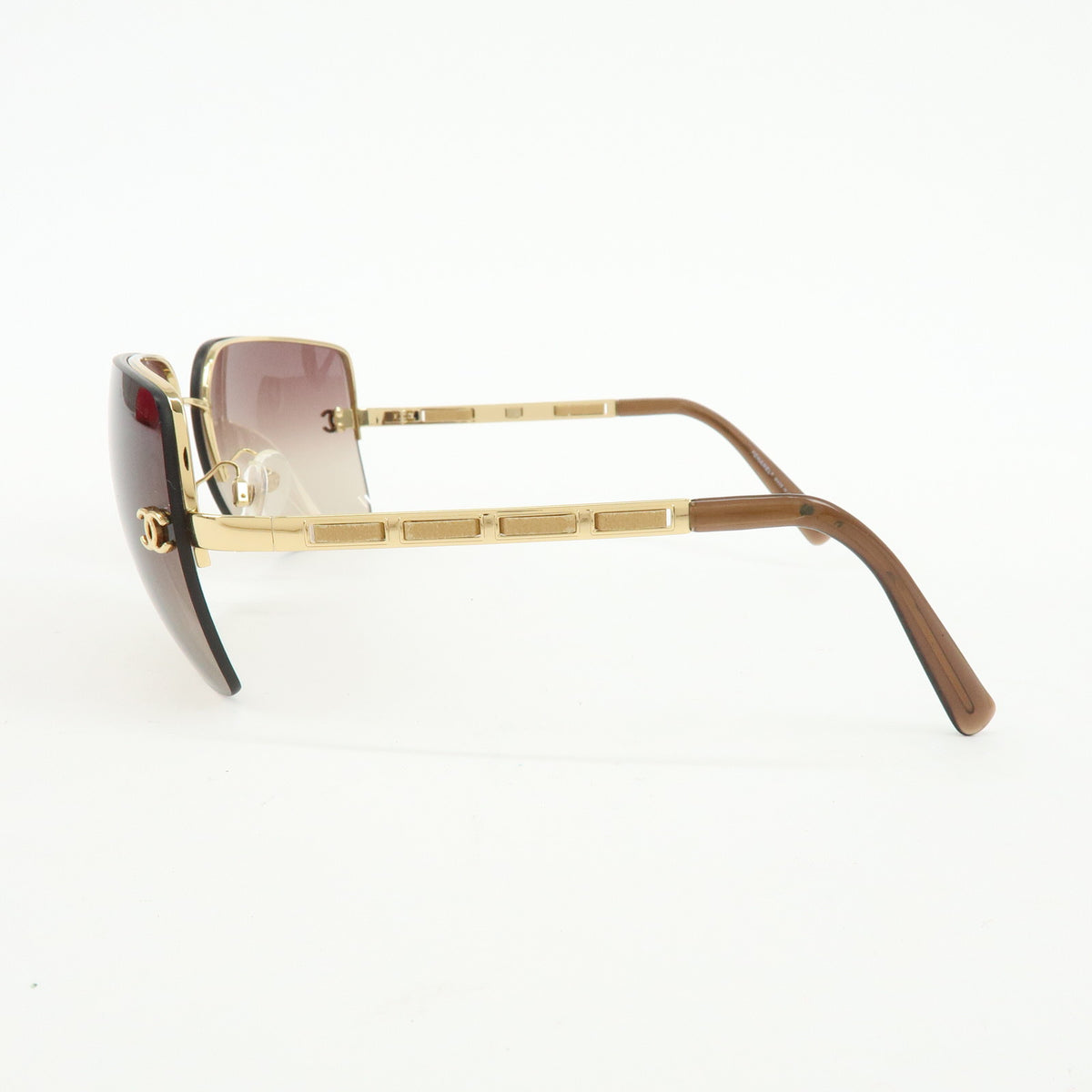 CHANEL Plastic Sunglasses AC1755967 65 □16 120 Brown Gold