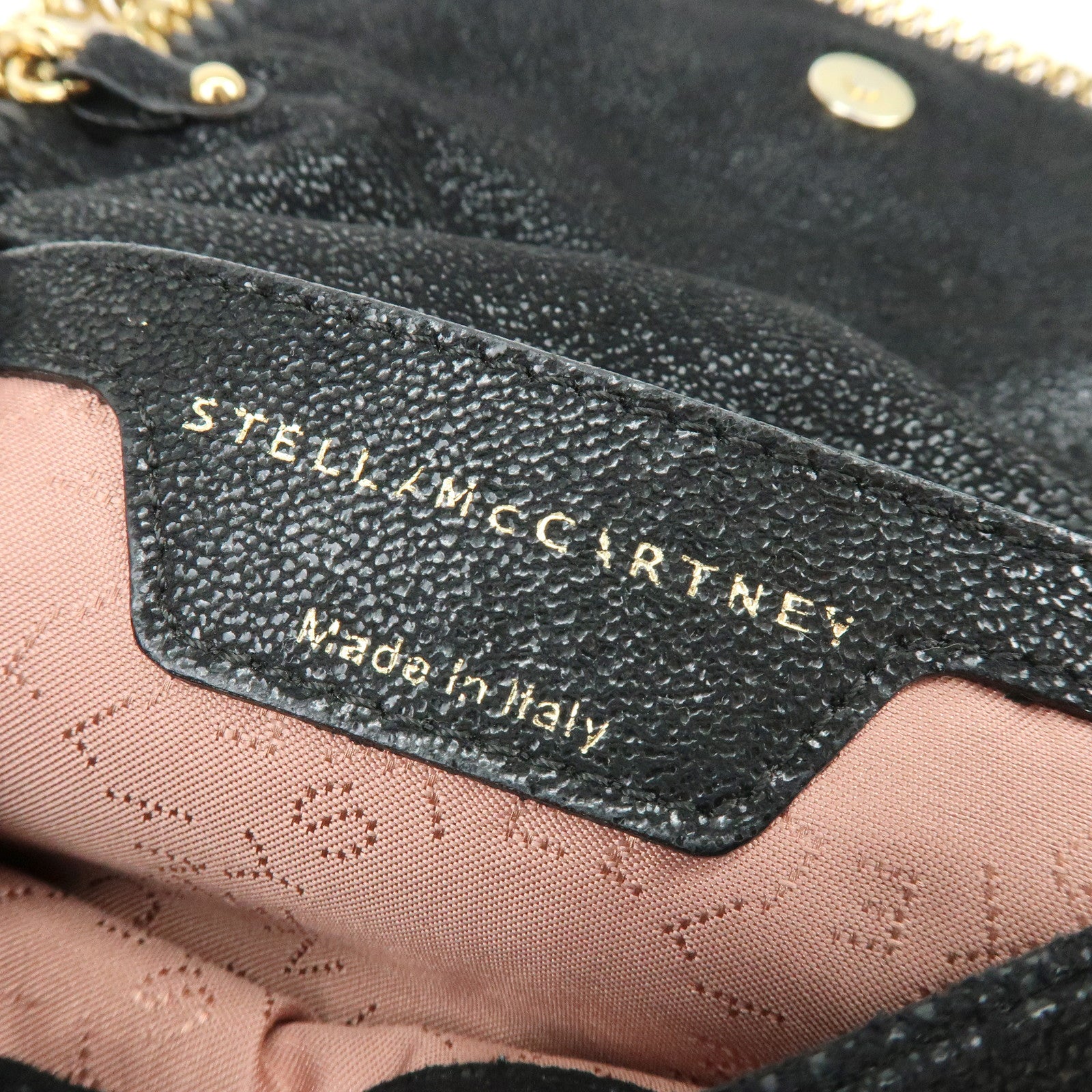 STELLA MCCARTNEY Falabella Faux Leather Shoulder Bag Black 495150