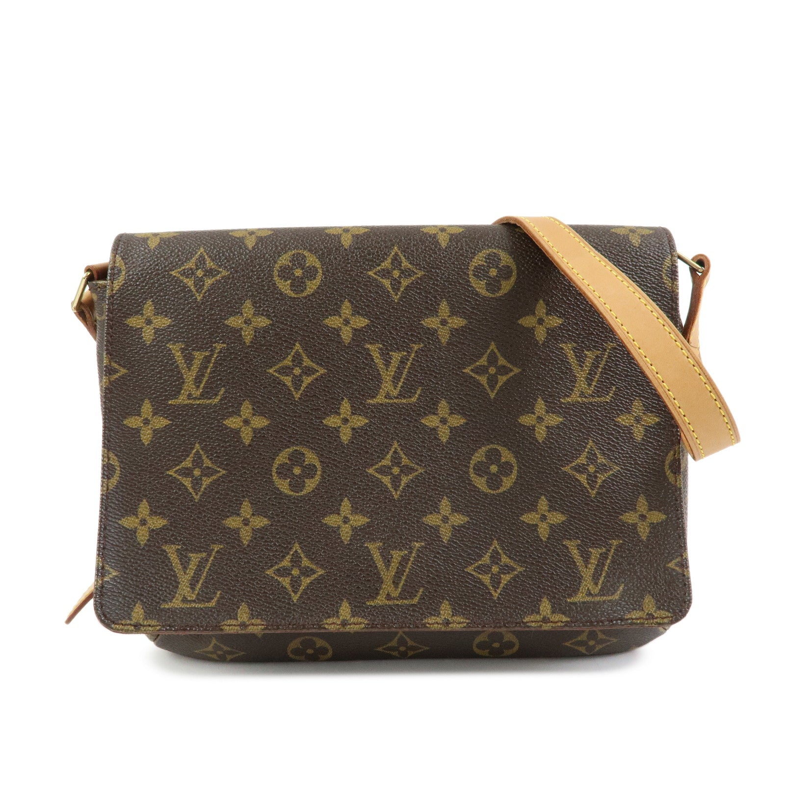 Louis Vuitton Monogram Musette Tango Short Shoulder Bag Brown M51257