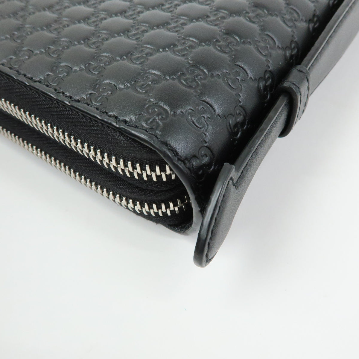 GUCCI Microguccissima Travel Document Case Organizer Black 449246